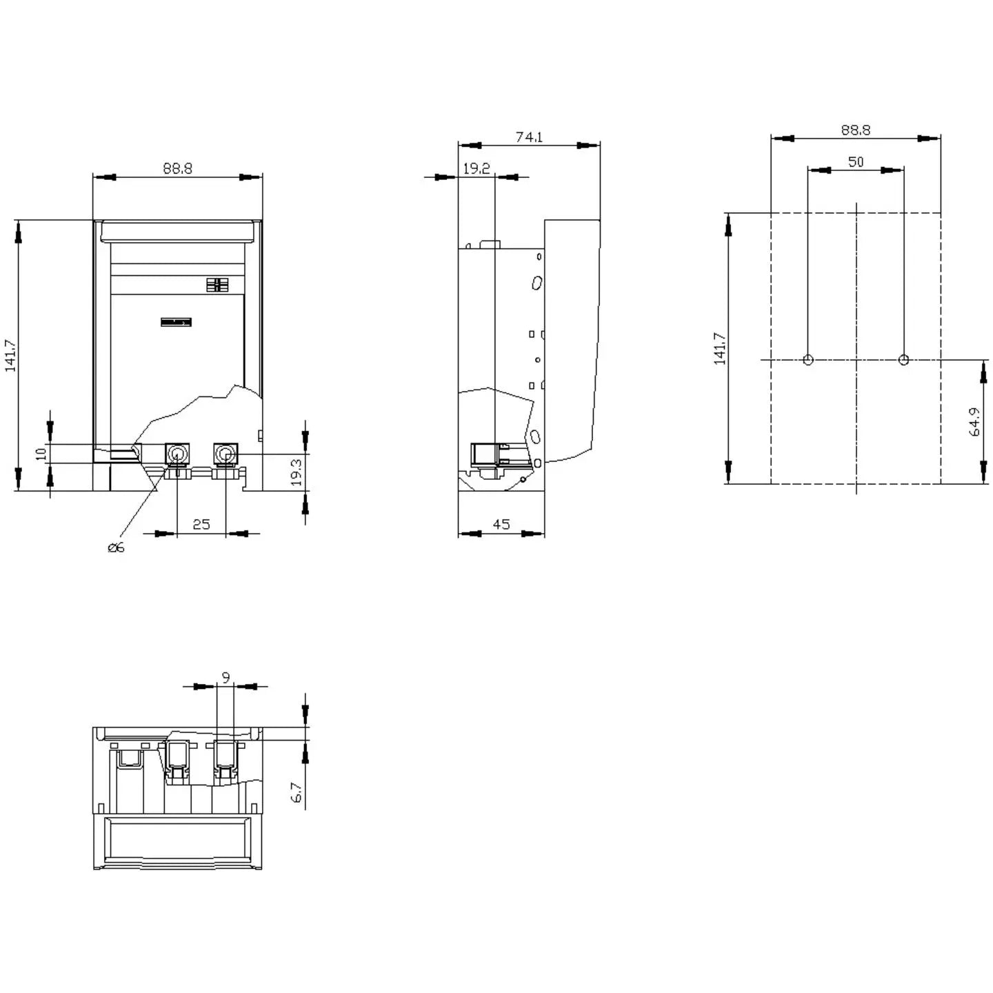 B-Ware Siemens Sicherungslasttrennschalter Trennschalter Nh000 Sentron Montageplatte - 4011209699960