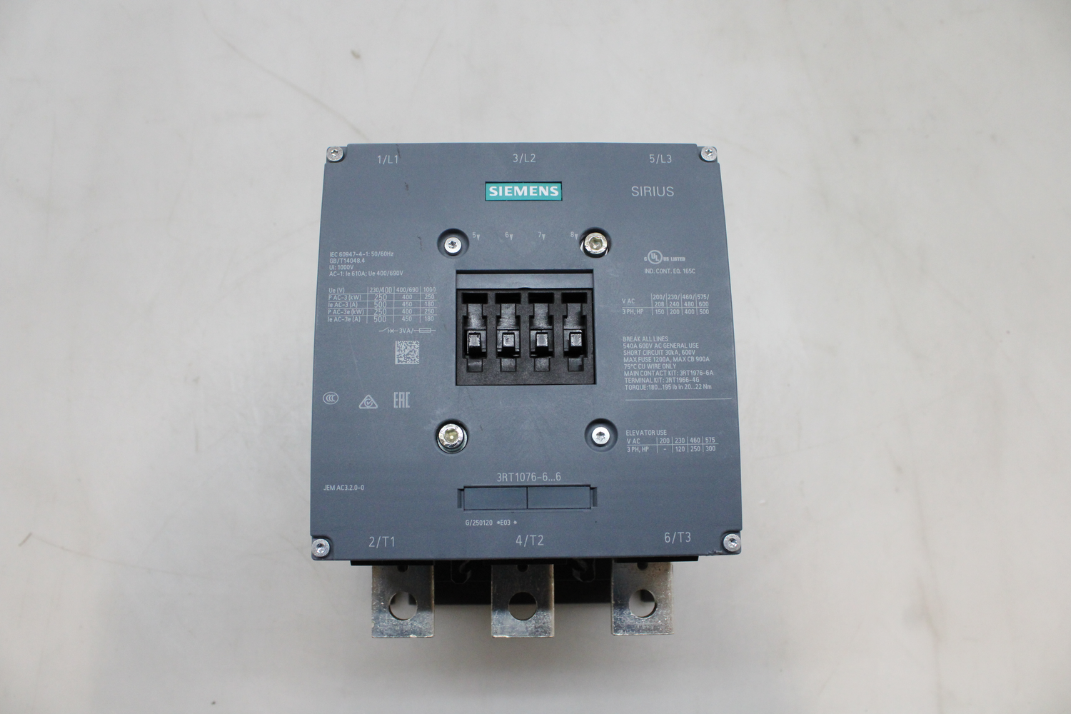 Siemens 3 Rt1076 6 Av36 Schütz 3 Schließer Anschlussschiene Siehe Text/Foto B-Ware - 4011209508583