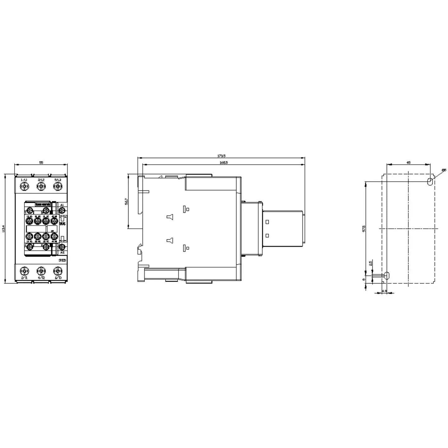 B-Ware Siemens Koppelschütz Schütz 3 Rt2037 1 Kb44 3 Ma0 Schließer Schraubanschluss 690 V - 4047621010069