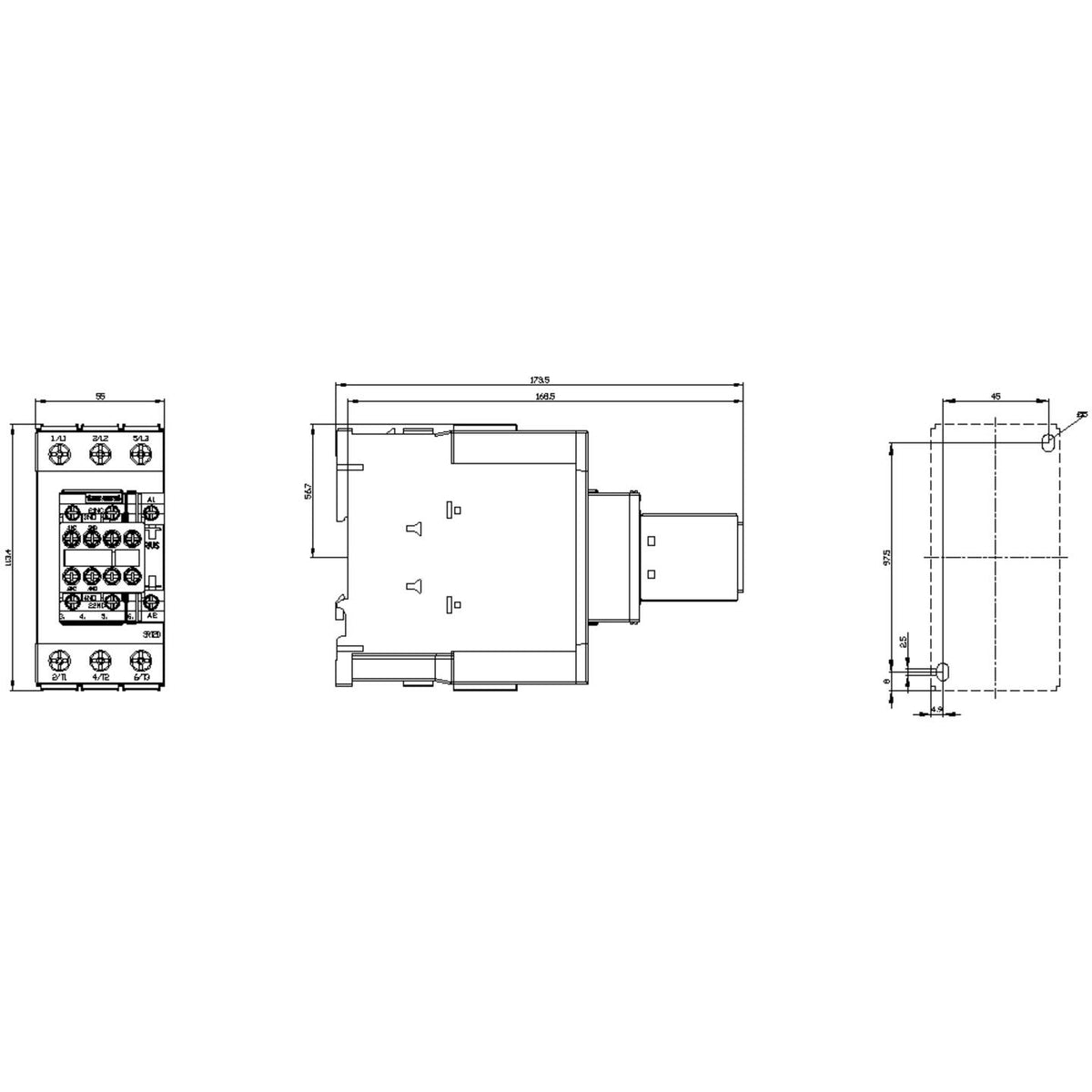 Siemens Schütz Lastschütz Magnetschalter AC 400V 37kW 3polig Schraubanschluss S2 - 4011209940956