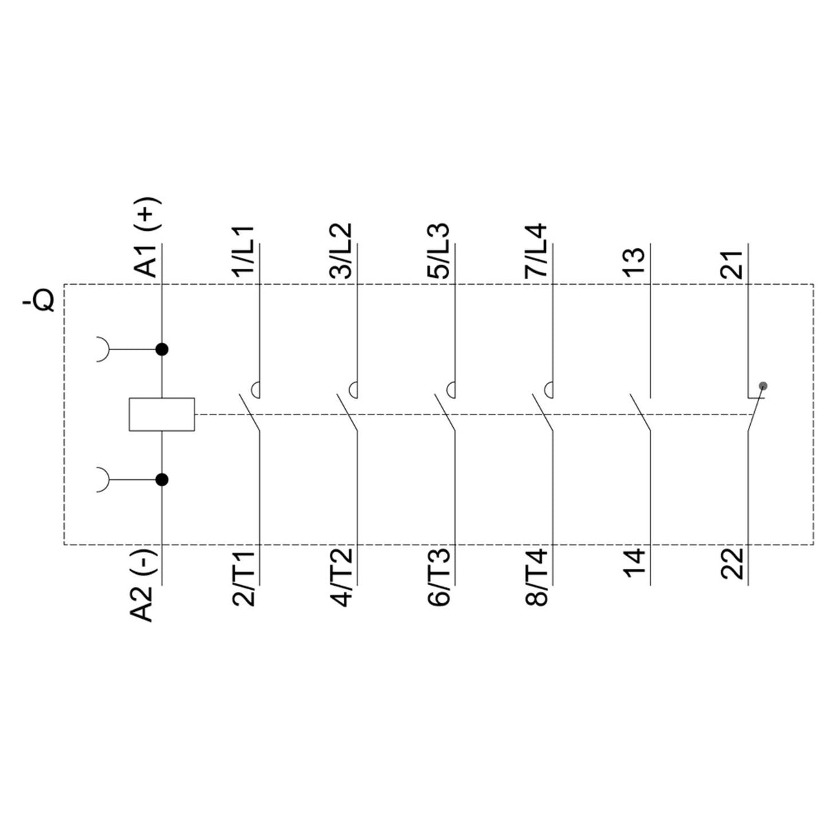 Siemens Schütz Relais 3RT2325-2BB40 Leistungsschütz 4 Schließer S0 1 Stück - 4011209834668