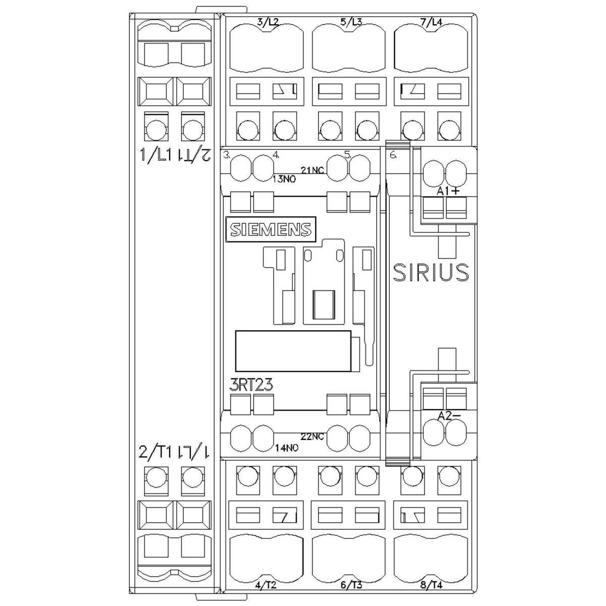 Siemens Schütz Relais 3RT2325-2BB40 Leistungsschütz 4 Schließer S0 1 Stück - 4011209834668
