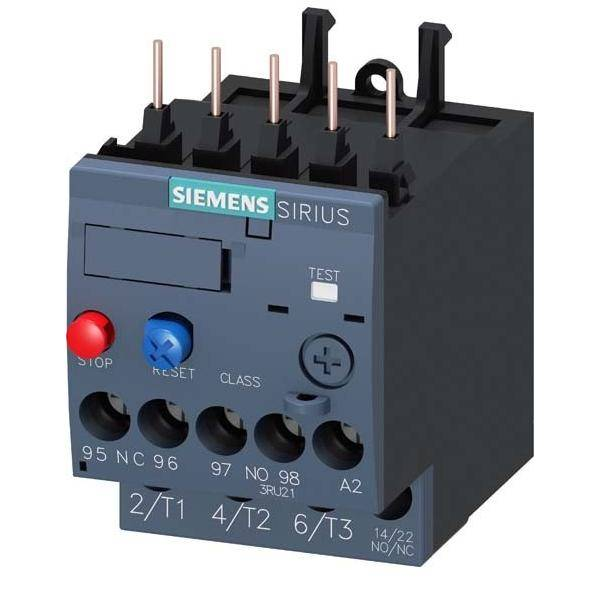 Relais de surcharge Siemens 3 Ru2116 1 Eb0 690 V/CA, 1 contact normalement ouvert, 1 contact normalement fermé, produit d'occasion.