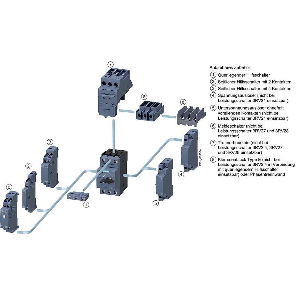 Siemens Leistungsschalter Schutzschalter 3RV2011-4AA10 16A 3RV2011-4AA10 1 Stk - 4011209716285