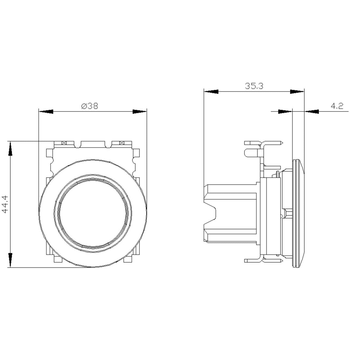 Siemens Leuchtmelder Meldeelement LED Knopf Schalter Grau Grün Rund 8 STÜCK - 4011209967403