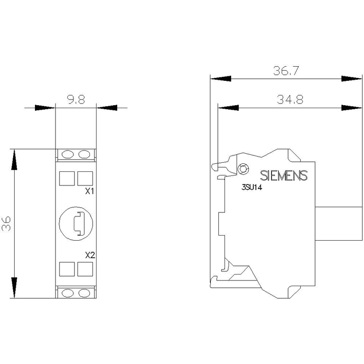 Siemens 3 Su1401 2 Bb40 3 Aa0 24 V Dc/Ac 5 St. Led Modul Grün Licht B-Ware