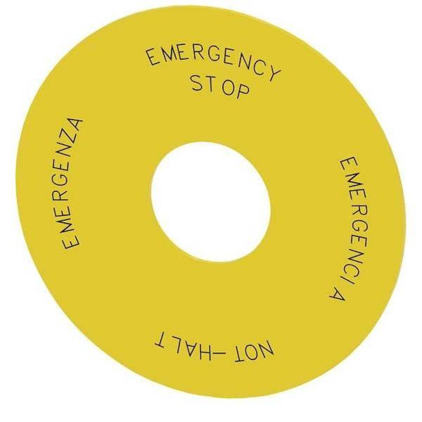 Siemens 3 Su1900 0 Bc31 0 Nb0 10 St. Unterlegschild Für Not Halt Pilzdrucktaster B-Ware - 4011209954243