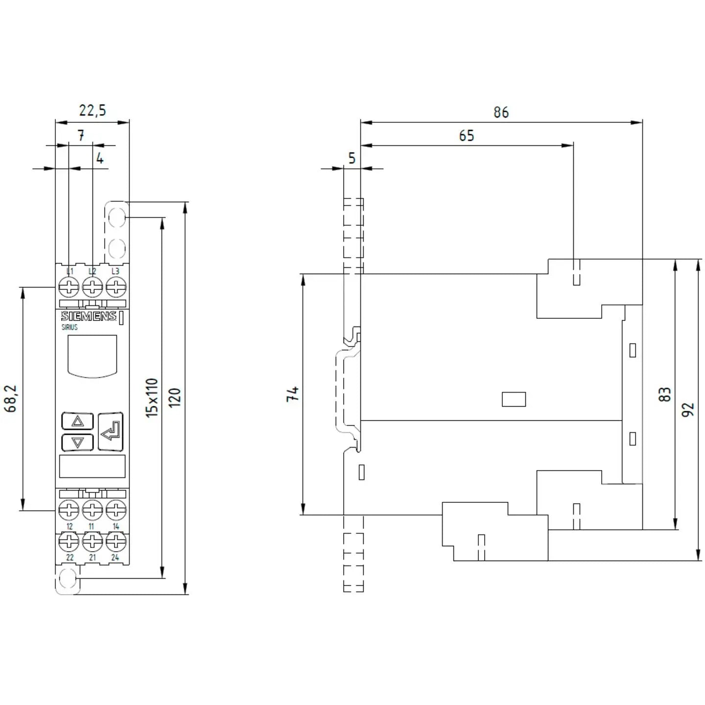 B-Ware Siemens überwachungsrelais Netzrelais 3 Ug4617 1 Cr20 Phasenfolge Phasenausfall - 4011209648395