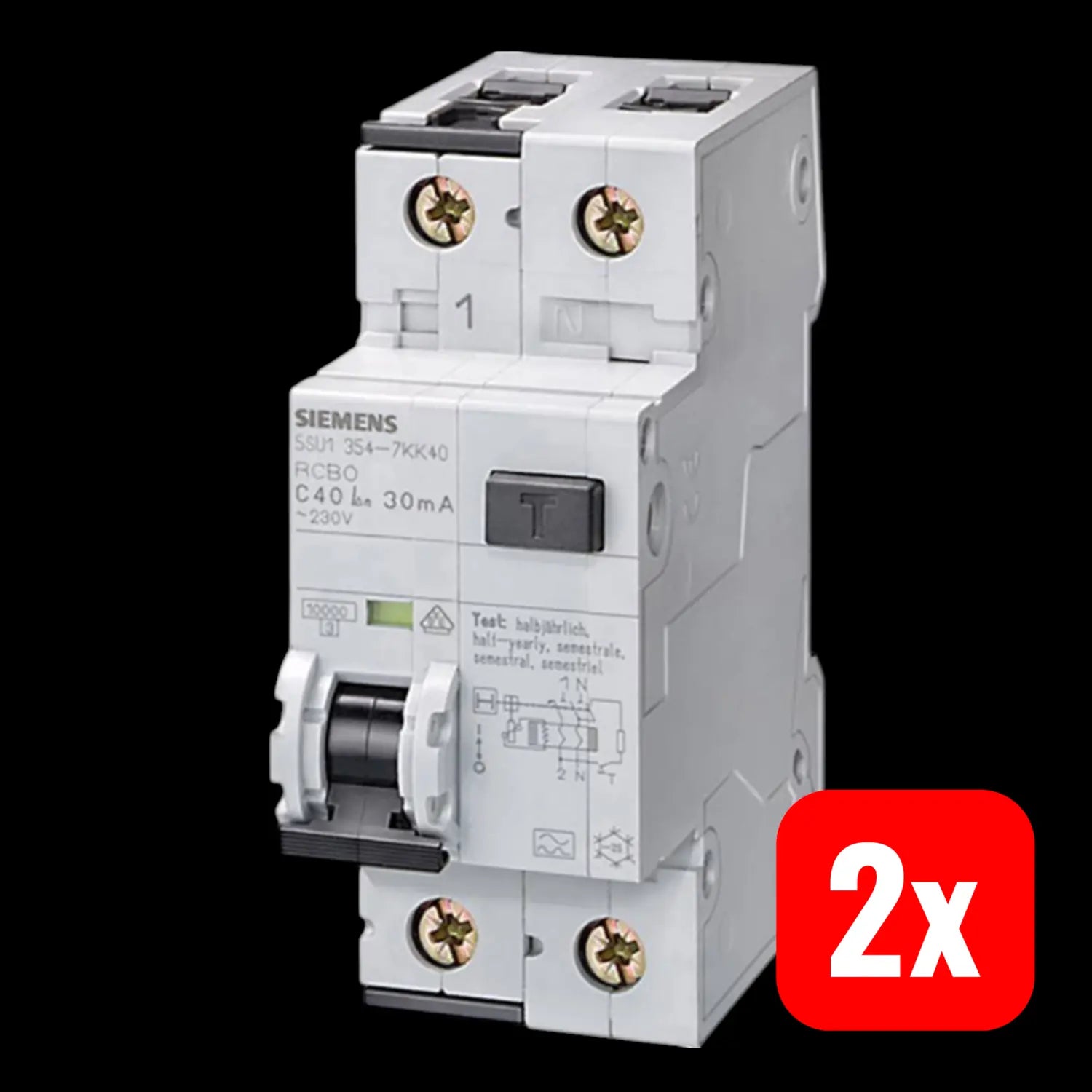 B-Ware Siemens 5 Su1354 7 Kk16 Fi Schutzschalter Leitungsschutzschalter 2pol 16 A 2 Stück - 4001869307848