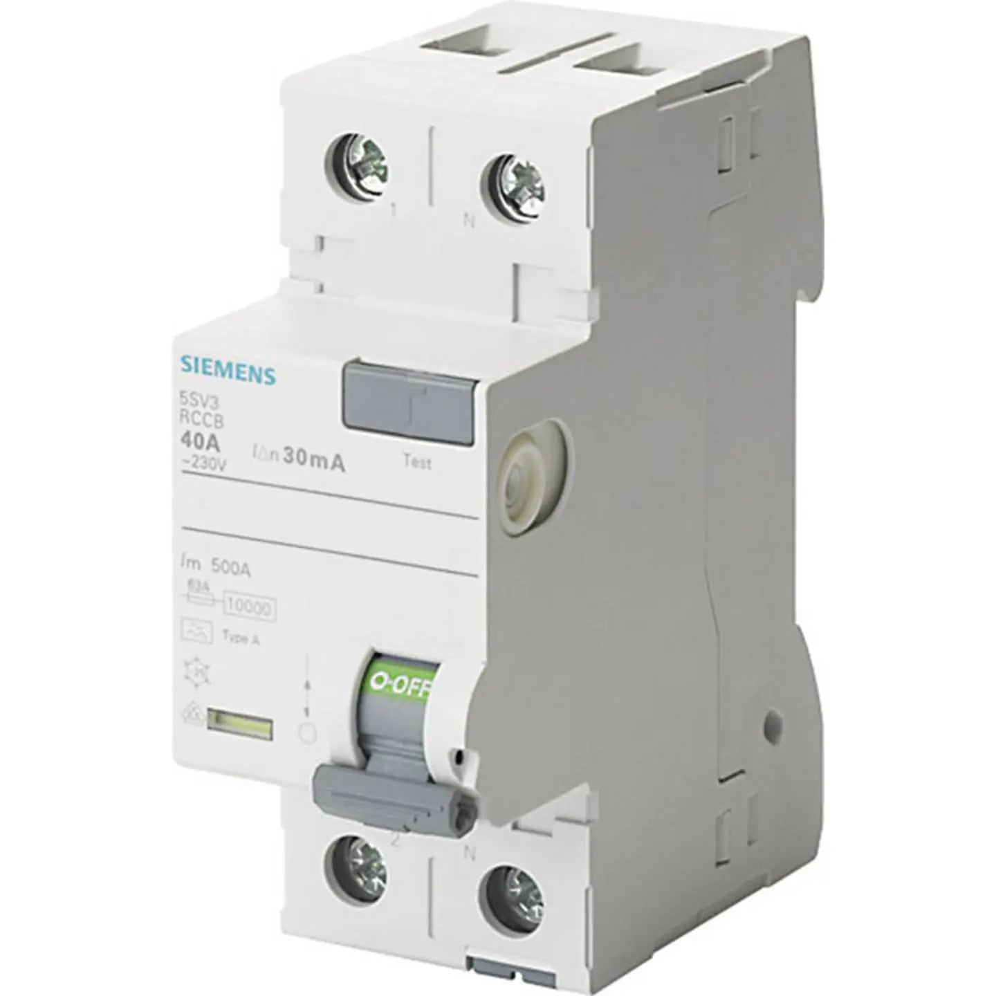 B-Ware Siemens Fi Schutzschalter Fehlerstromschutzschalter Sentron 5 Sv3 Grau 2polig 40 A - 4001869429687