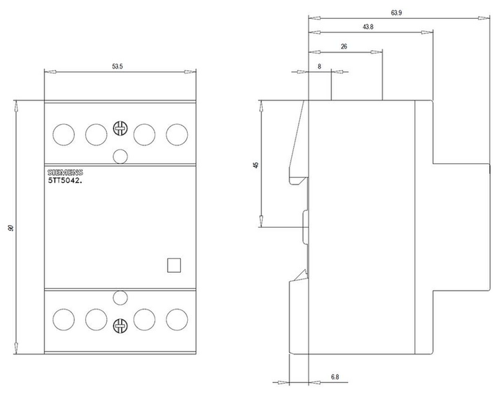 Siemens 5 Tt5842 0 Installationsschütz 2 Schließer 2 öffner 40 A Schütz B-Ware