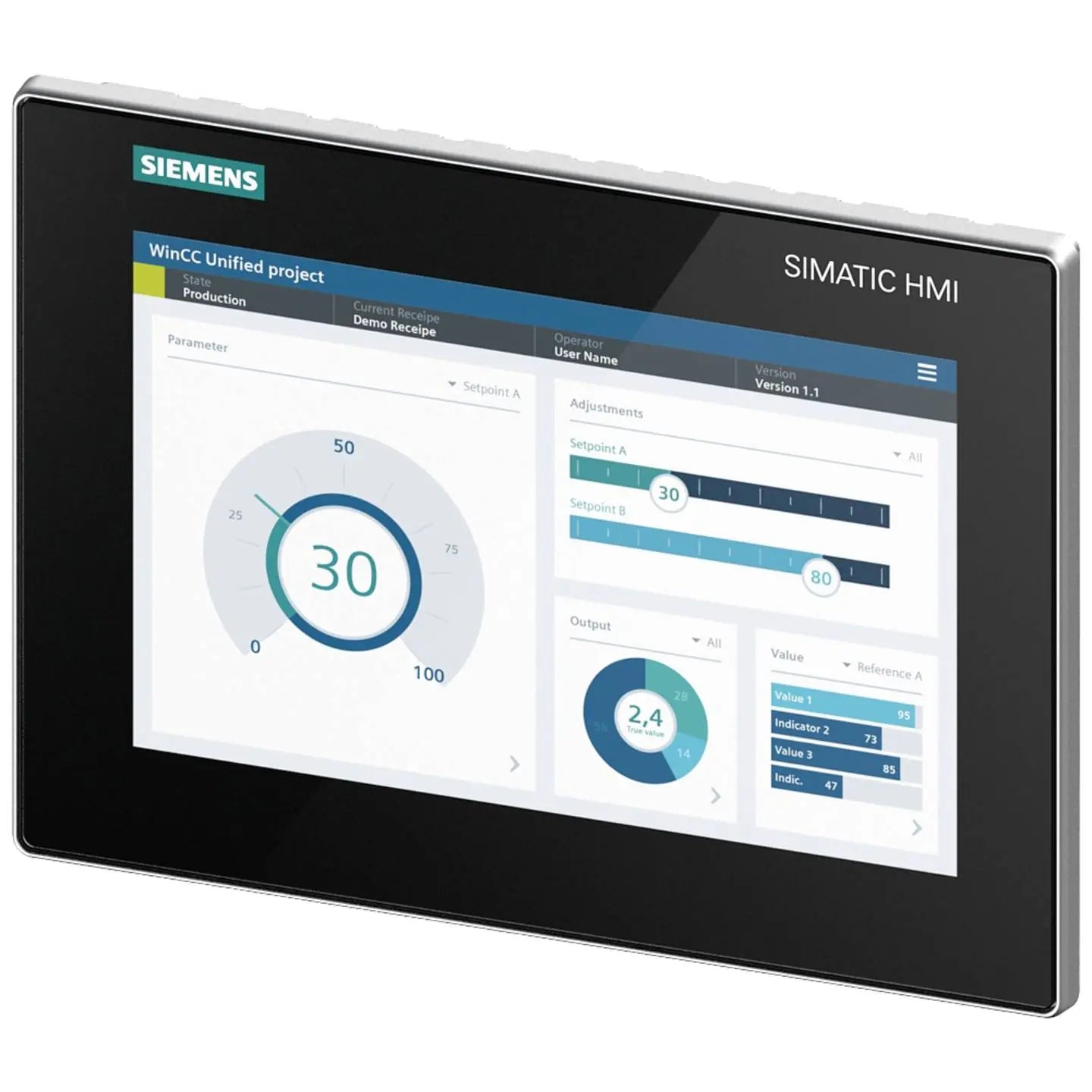 B-Ware Siemens Simatic Bedienpanel Sps Touchpanel Hmi Panel Mtp1000 Unified Comfort Dvd - 4047623411918