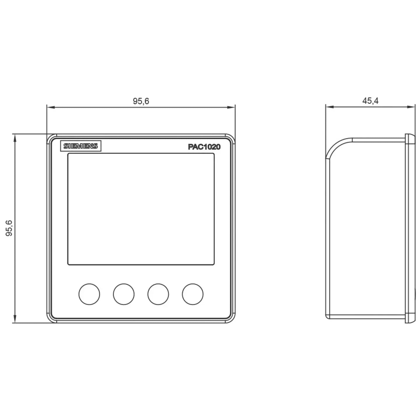 B-Ware Siemens Messgerät Zähler Stromzähler Energiezähler Sentron Pac1020 Schwarz Lcd - 4001869576800