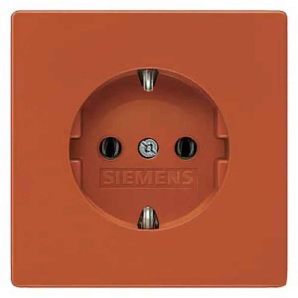 B-Ware Siemens Steckdose Steckdosen Schuko Unterputz Delta Style Rot Kunststoff 6 Stück - 4001869383255