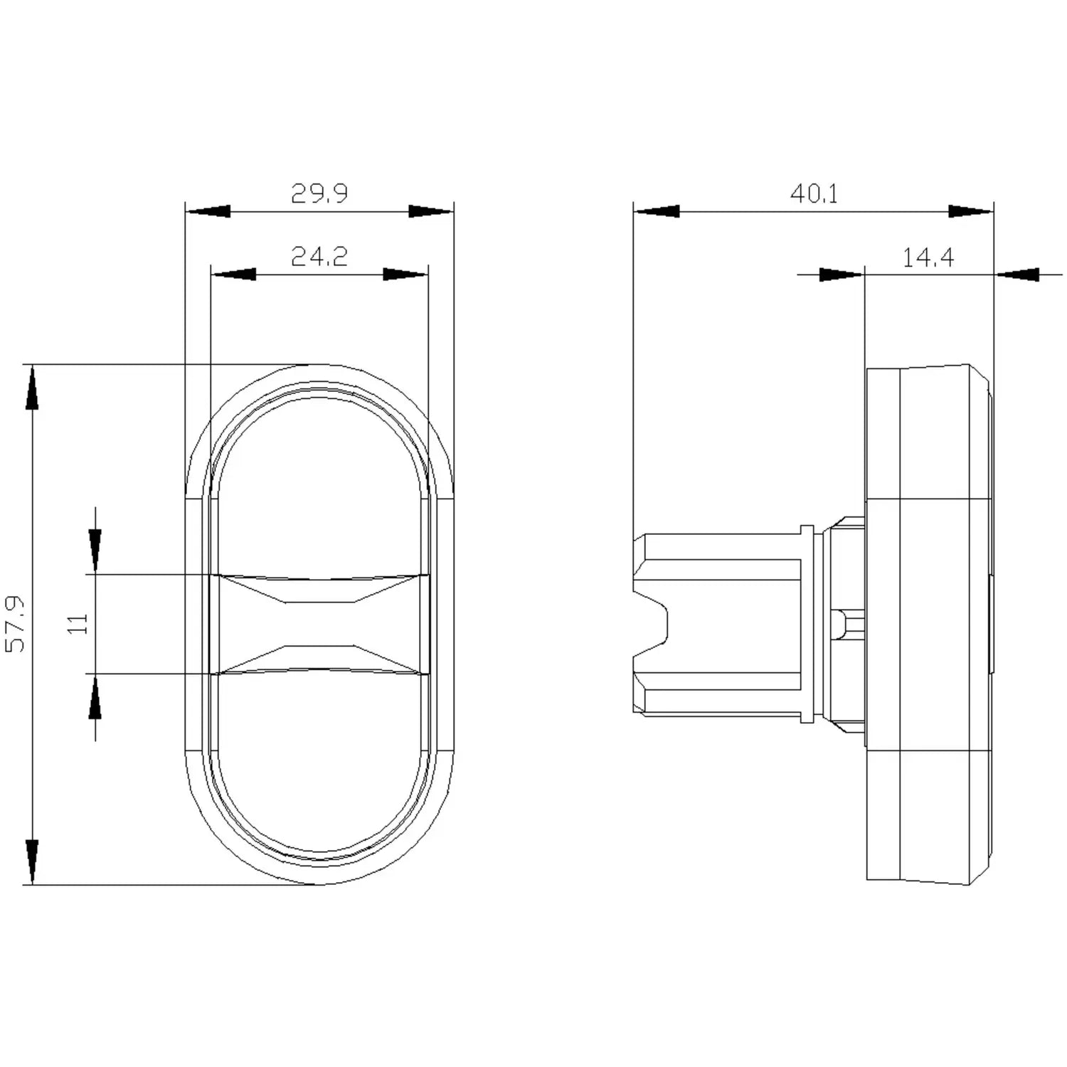 B-Ware Siemens Doppeldrucktaster Taster Schalter Tastend Kunststoff Metall 29,9x57,9mm - 4011209972957