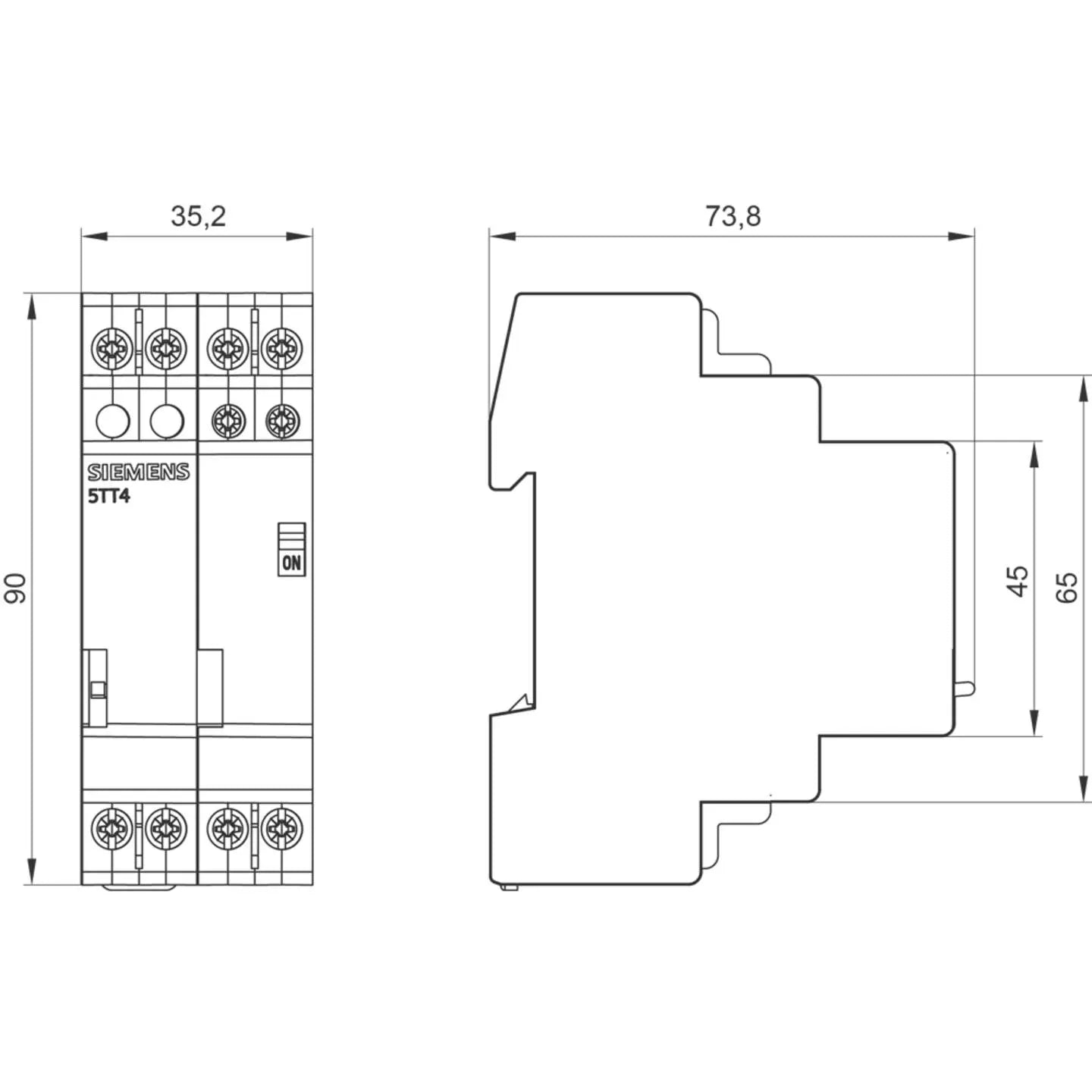B-Ware Siemens Fernschalter Stromstoßschalter Kontakt Hutschiene Schalter 25 A Ac - 4001869520902