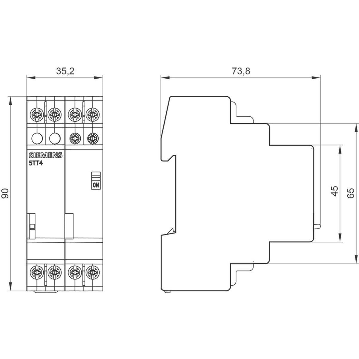 Siemens Fernschalter Stromstoßschalter Kontakt Hutschiene Schalter 25A AC - 4001869520902