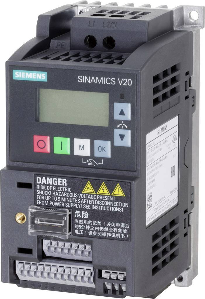 Siemens Frequenzumrichter 6SL3210-5BB11-2BV1 0.12 kW  200 V, 240 V - 4042948669778