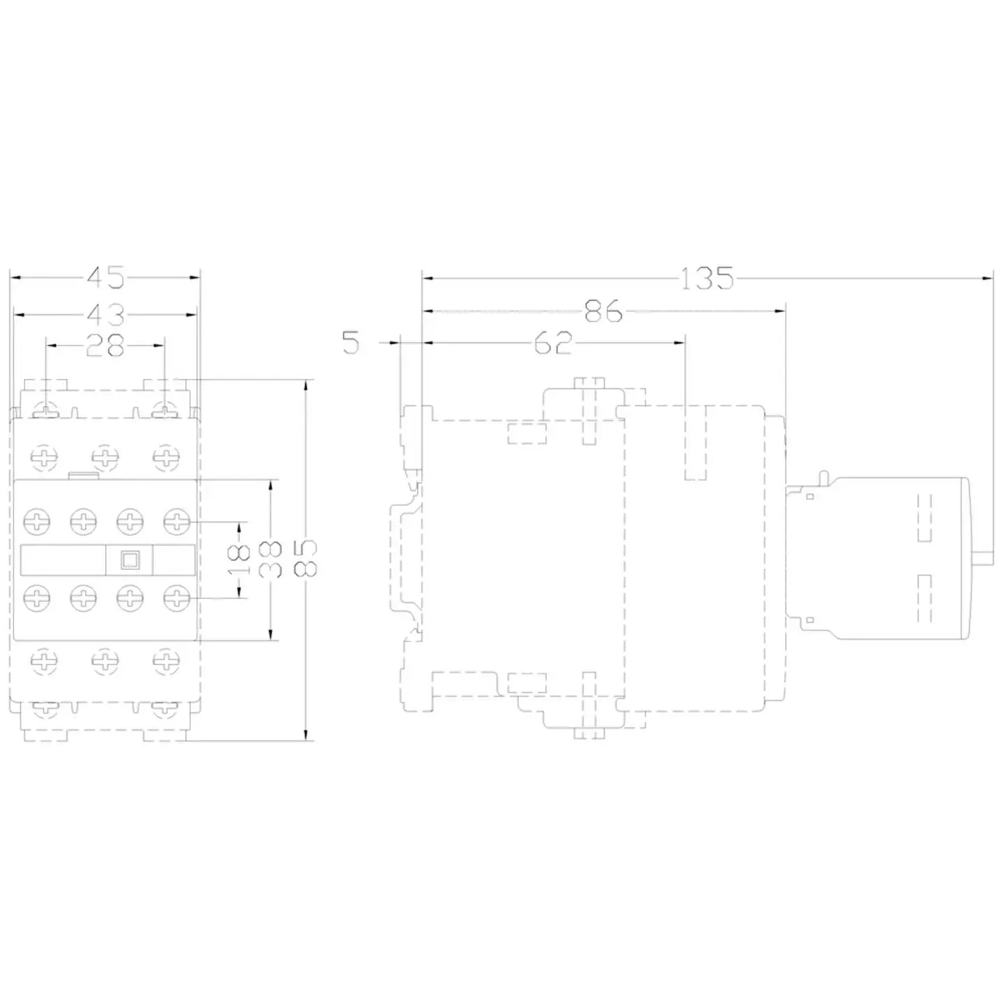 B-Ware Siemens Hilfsschalterblock Schaltgerät 2 No2 Nc Ordnungsziffer S0 Schraubanschluss - 4011209548046