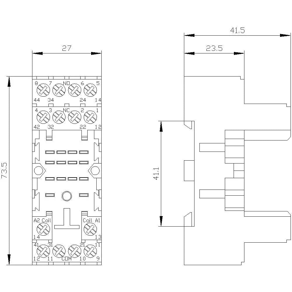B-Ware Siemens Sockel Relaisfassung Relais Stecksockel Pt Relaisfassung 10 Stück - 4011209675056
