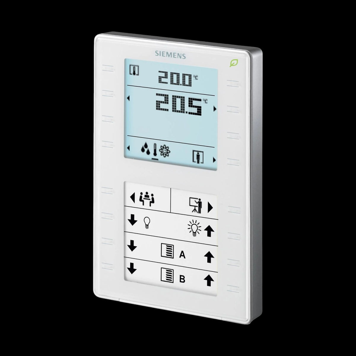 SIEMENS Raumregler Bedieneinheit Schaltgerät KNX Display weiß Geräteeinbaukanal - 7612914090454