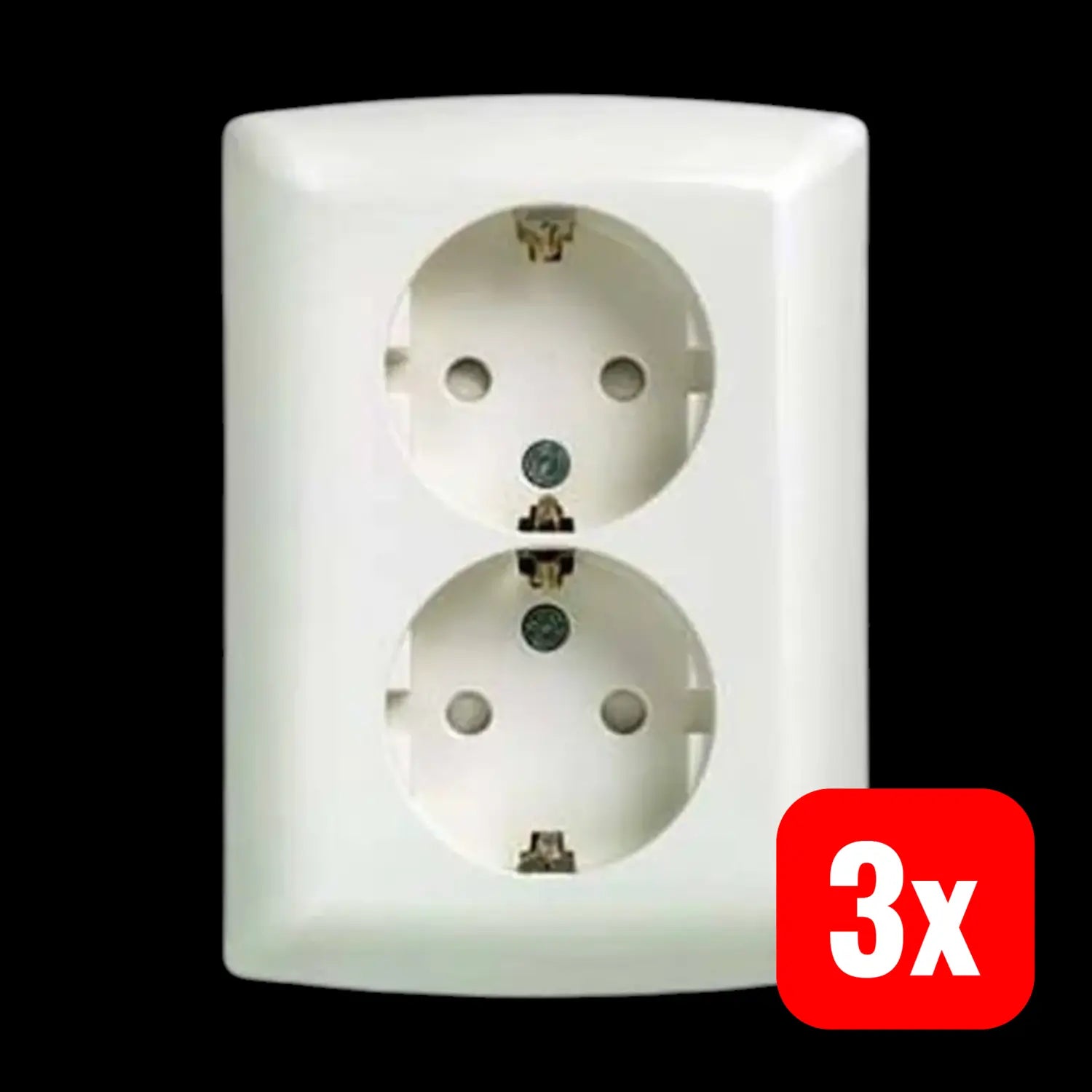 B-Ware Siemens Schuko Doppelsteckdose 5 Ub22113 Steckdose Delta Schuko Weiß 3 Stück - 4001869474960