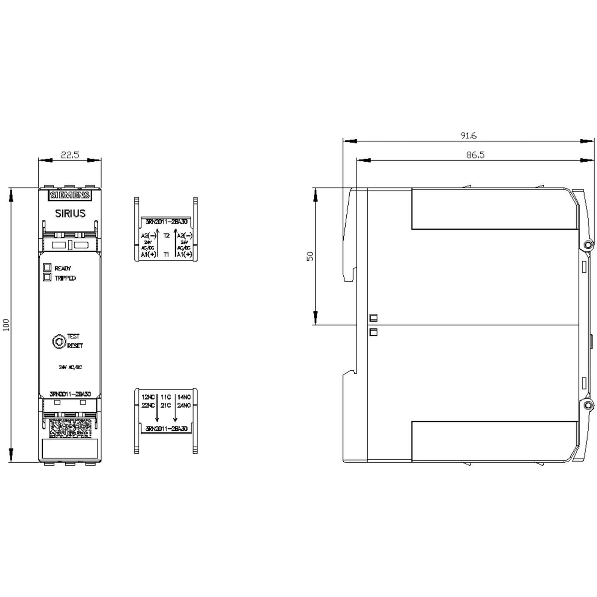 Siemens Thermistor-Motorschutzrelais Auswertegerät Motorschutz Standard - 4047621006697