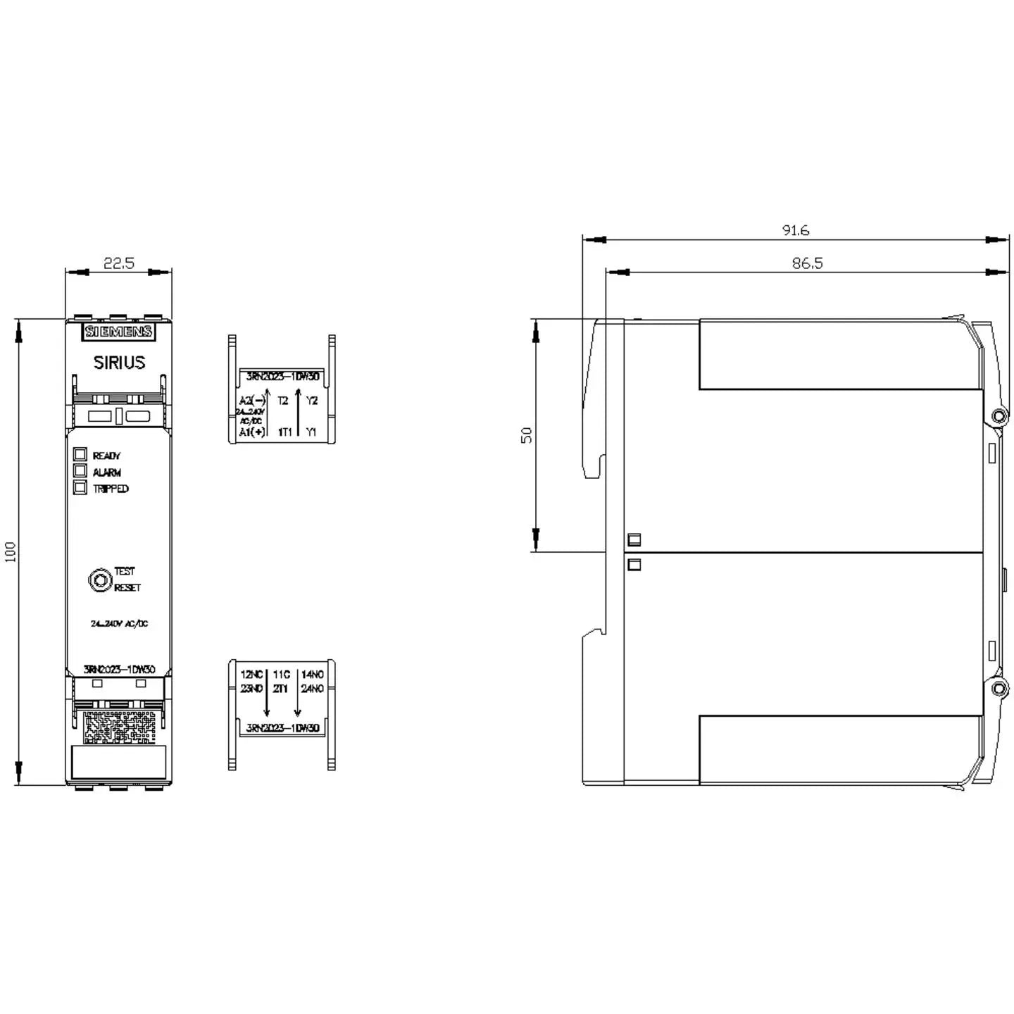 B-Ware Siemens Thermistor Motorschutzrelais Motorschutzrelais 3 Rn2 3 Rn2023 1 Dw30 Sirius - 4047621006789
