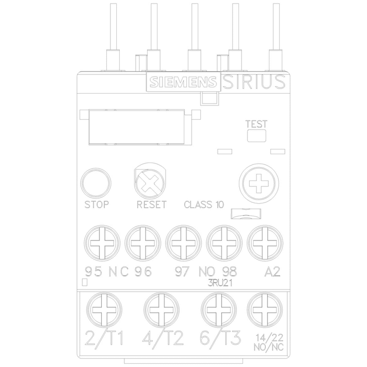 Siemens Überlastrelais Relais 690V S00 3RU2116-1AB0 1 Schließer 1 Öffner 1 Stück - 4011209781597