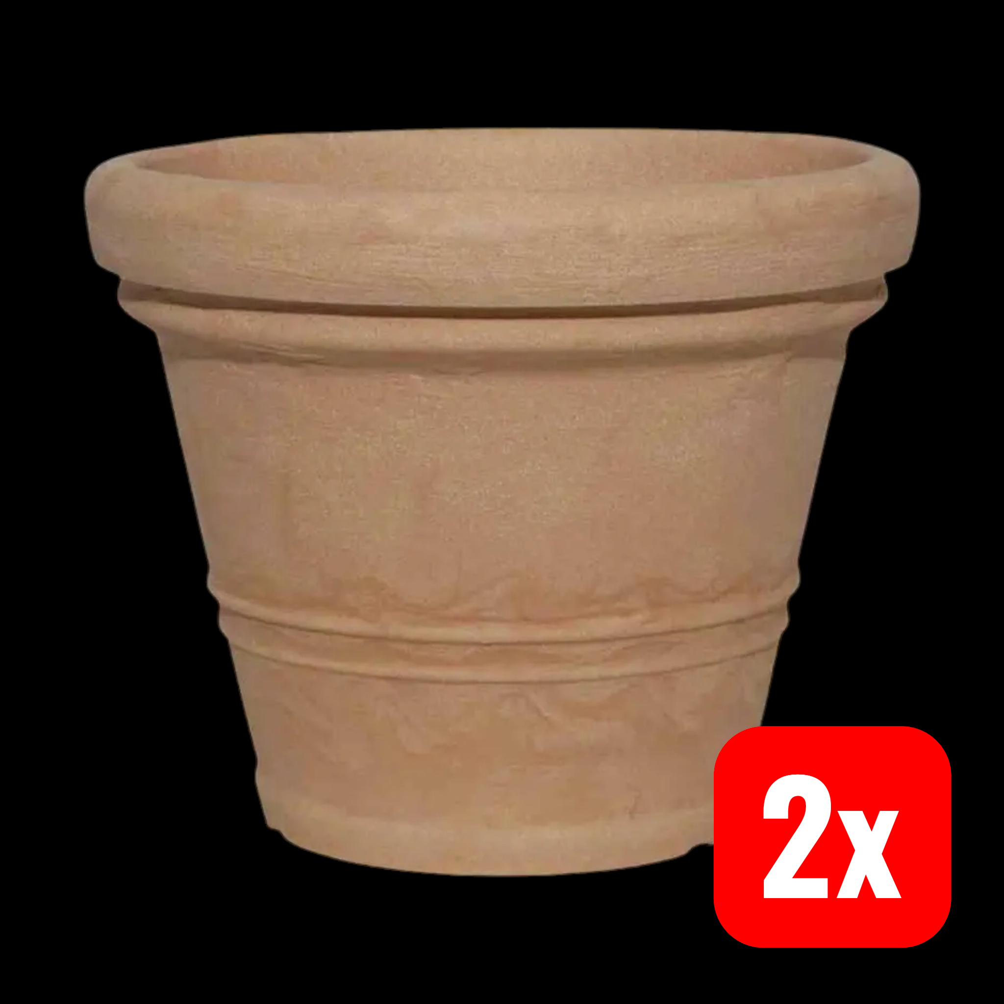 Siena Garden Pflanzgefäß Blumenkübel AMALIA 70 Kunststoff Terracotta 2 STÜCK - 4055938896047