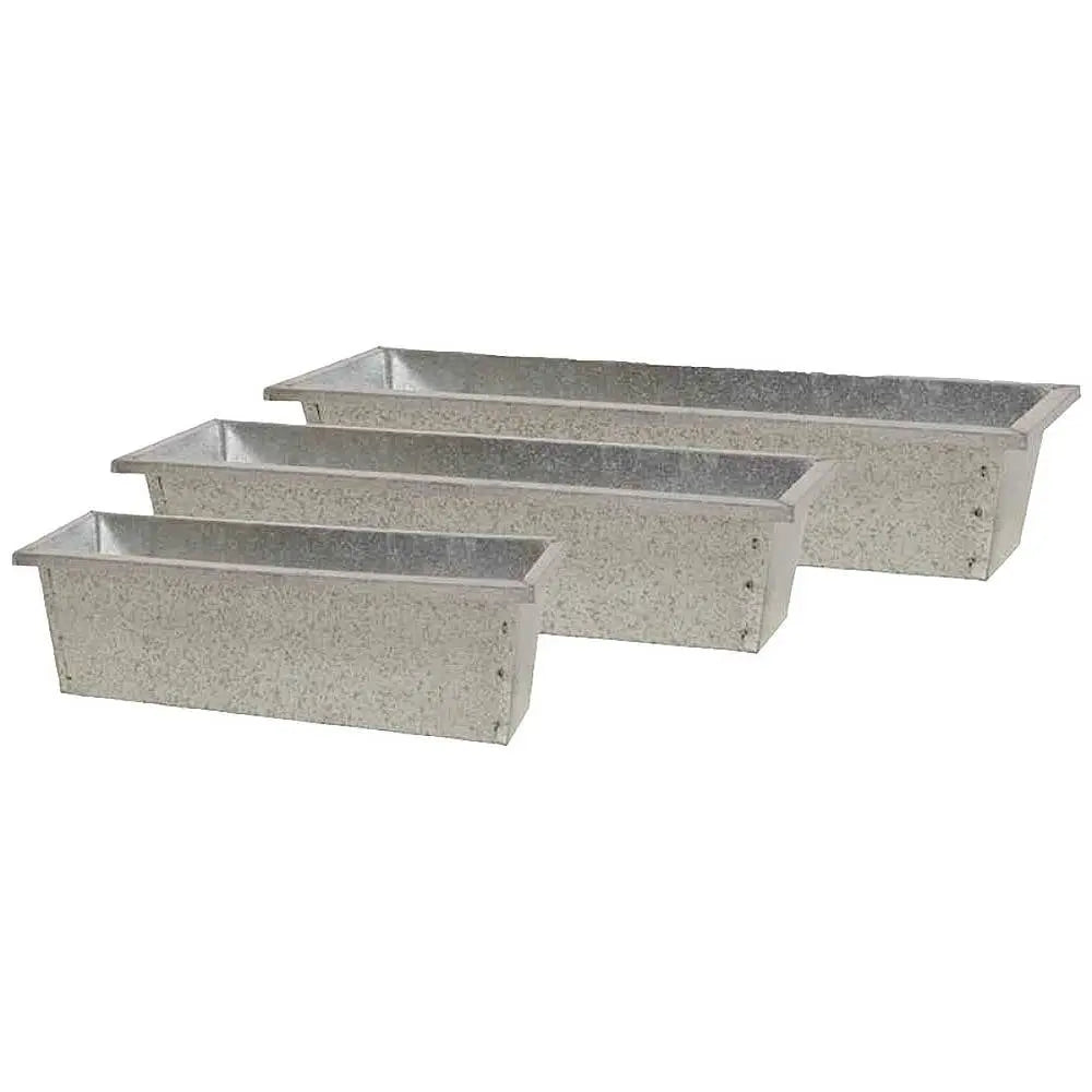 B-Ware Siena Garden Balkonkasten Blumenkasten Stahl Silber 50x18 Cm Blumenkübel 6 Stück - 4019111413797