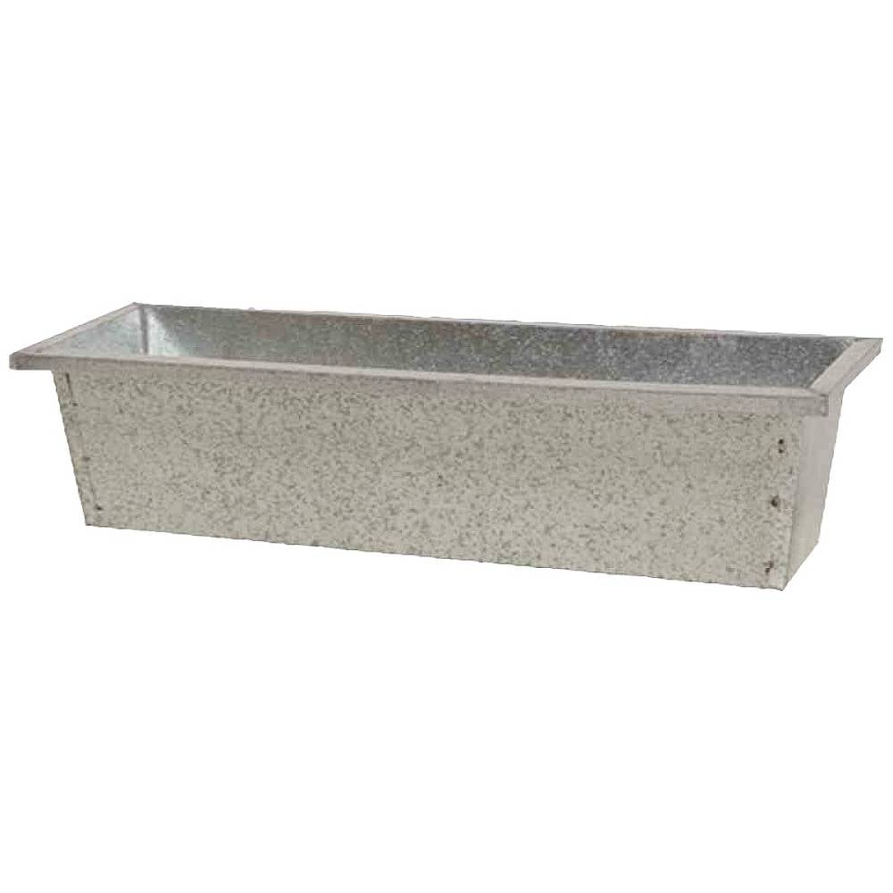 Siena Garden Balkonkasten Blumenkasten Stahl Silber 50x18 cm Blumenkübel 6 STÜCK - 4019111413797