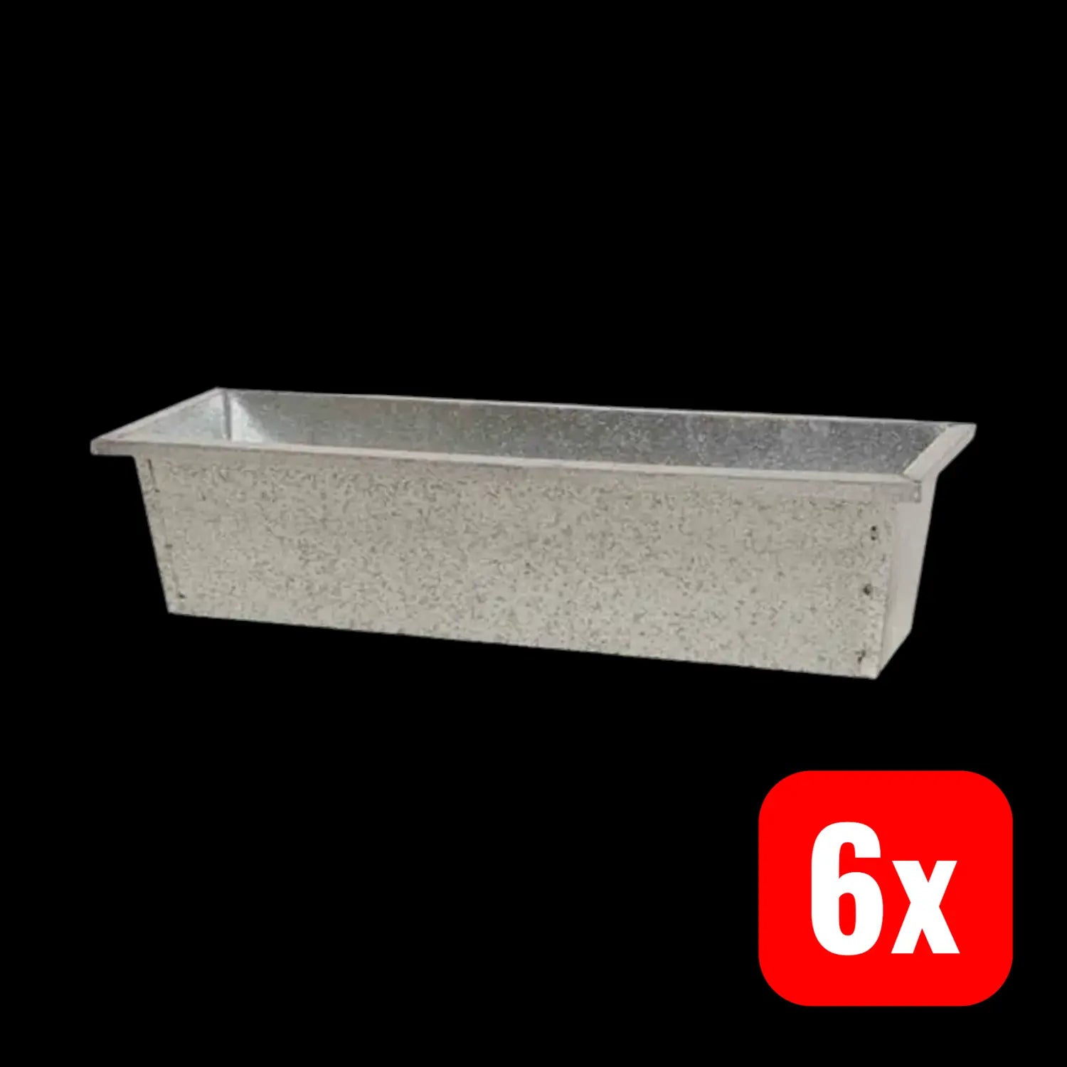 B-Ware Siena Garden Balkonkasten Blumenkasten Stahl Silber 50x18 Cm Blumenkübel 6 Stück - 4019111413797