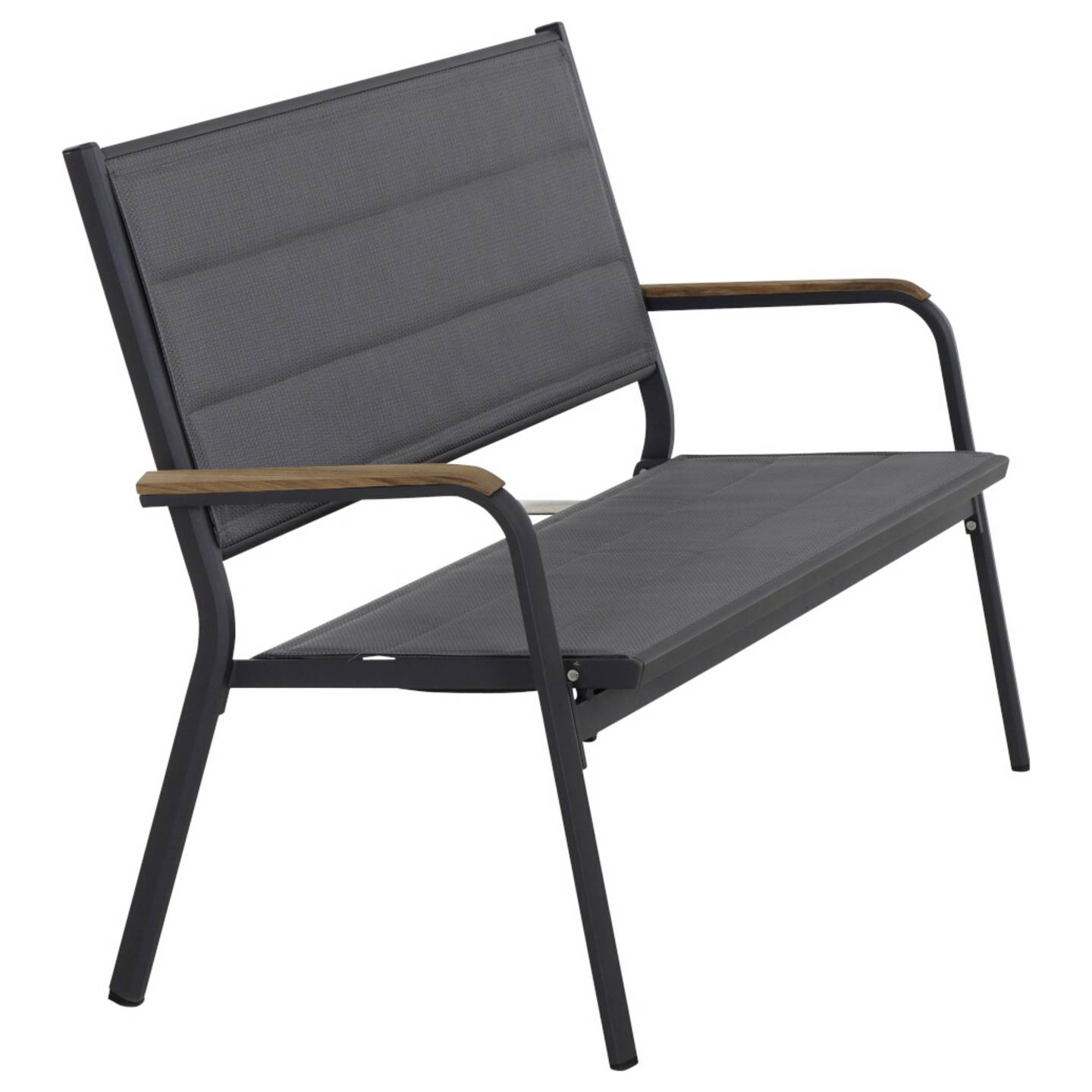 B-Ware Siena Garden Gartenbank Sitzbank Bank Aluminium Teakholz Anthrazit Grau Natur - 4055938483247