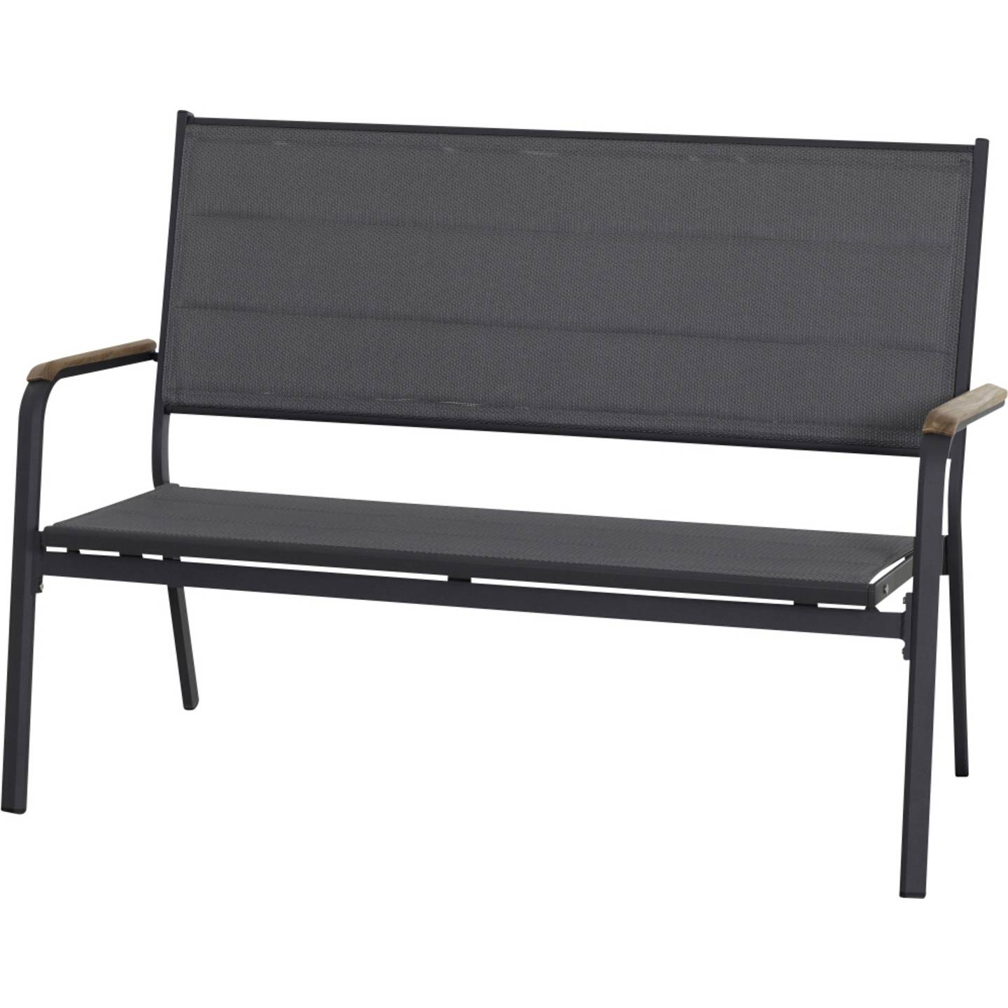 B-Ware Siena Garden Gartenbank Sitzbank Bank Aluminium Teakholz Anthrazit Grau Natur - 4055938483247