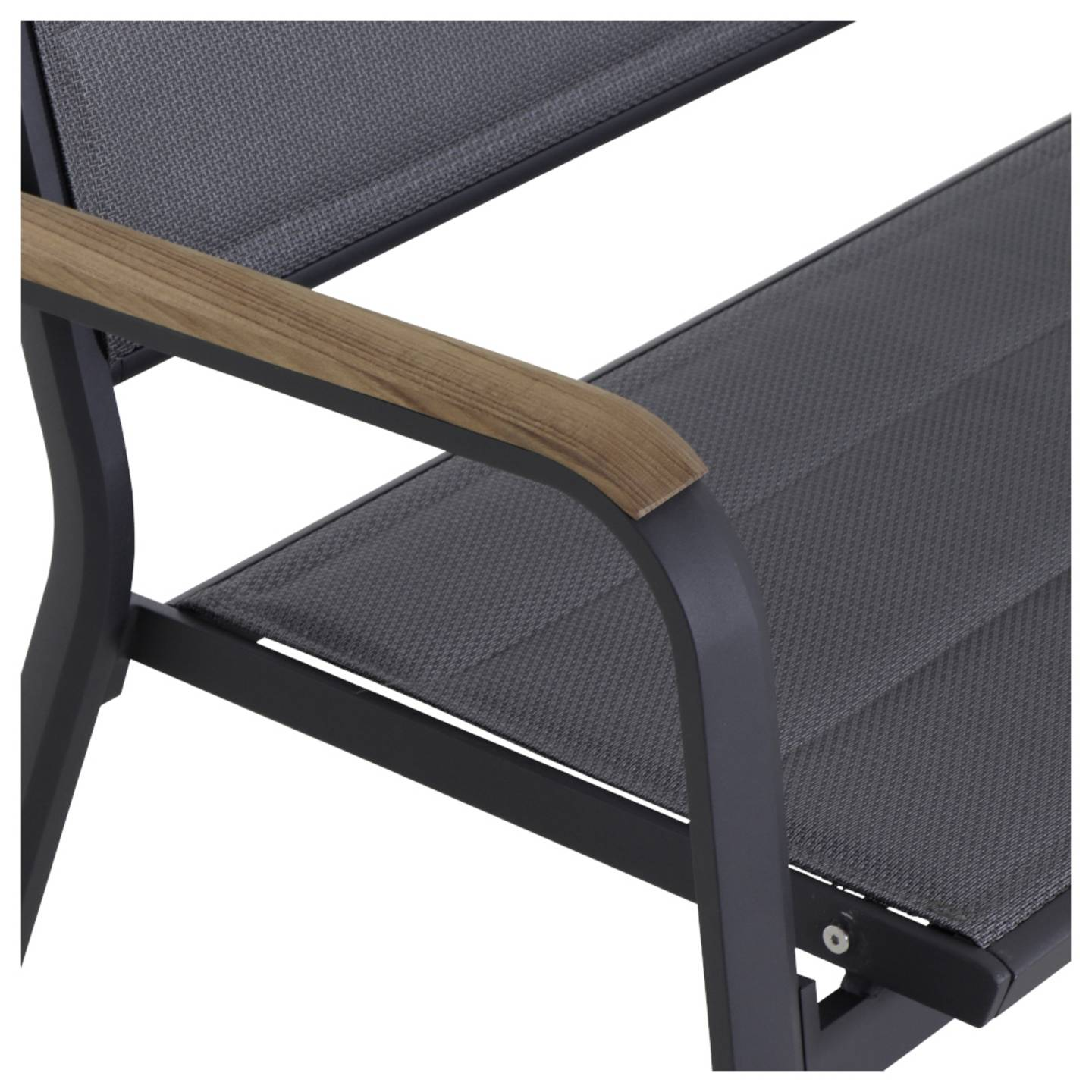 B-Ware Siena Garden Gartenbank Sitzbank Bank Aluminium Teakholz Anthrazit Grau Natur - 4055938483247