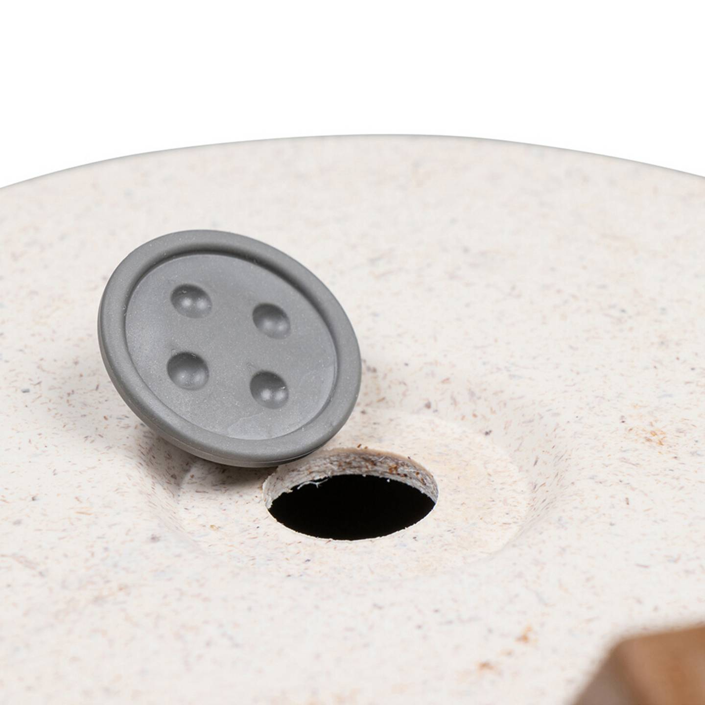 B-Ware Siena Garden Oslo Pflanzgefäß Blumentopf Creme Polypropylen Holzfaser 47x26cm - 4055938475341