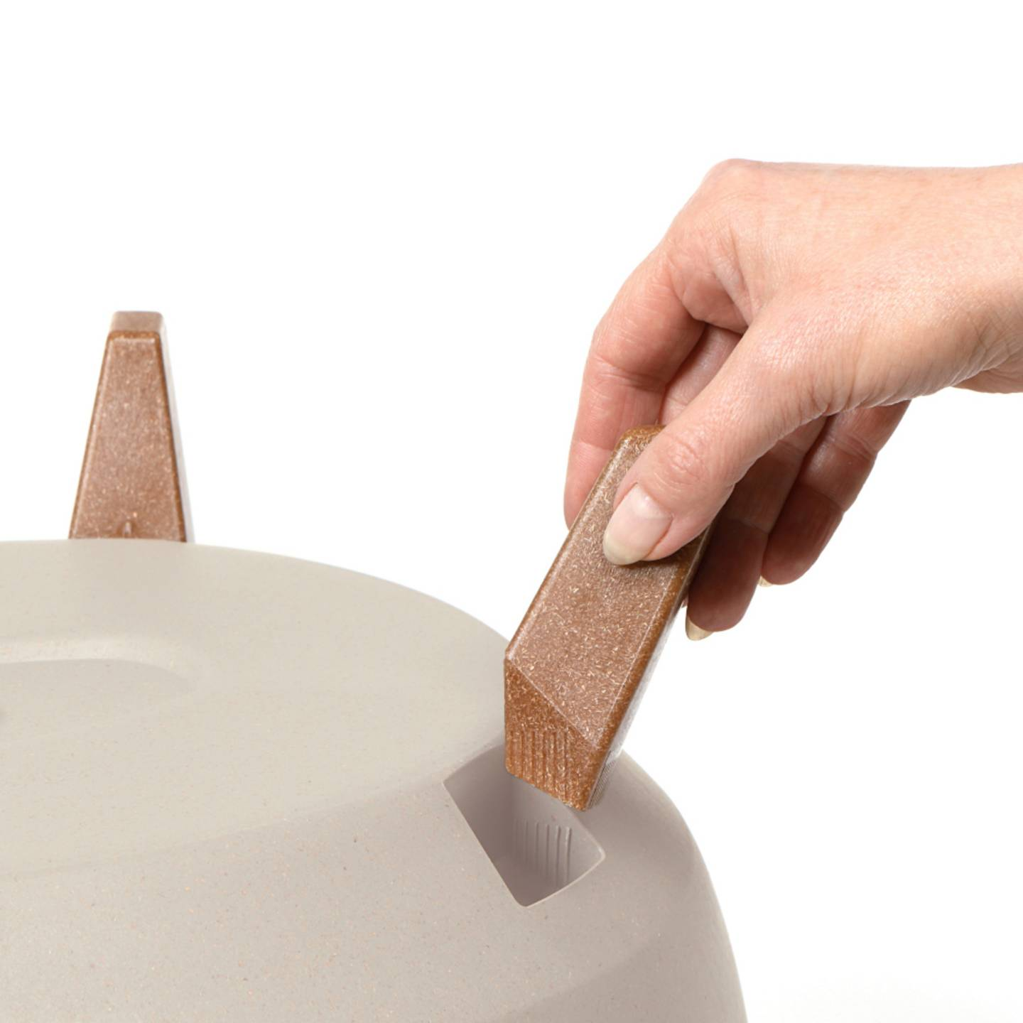 B-Ware Siena Garden Oslo Pflanzgefäß Blumentopf Creme Polypropylen Holzfaser 47x26cm - 4055938475341