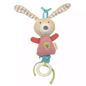 B-Ware Sigikid Spielanhänger Greifling Hase Rassel Bio Baumwolle Green Kollektion
