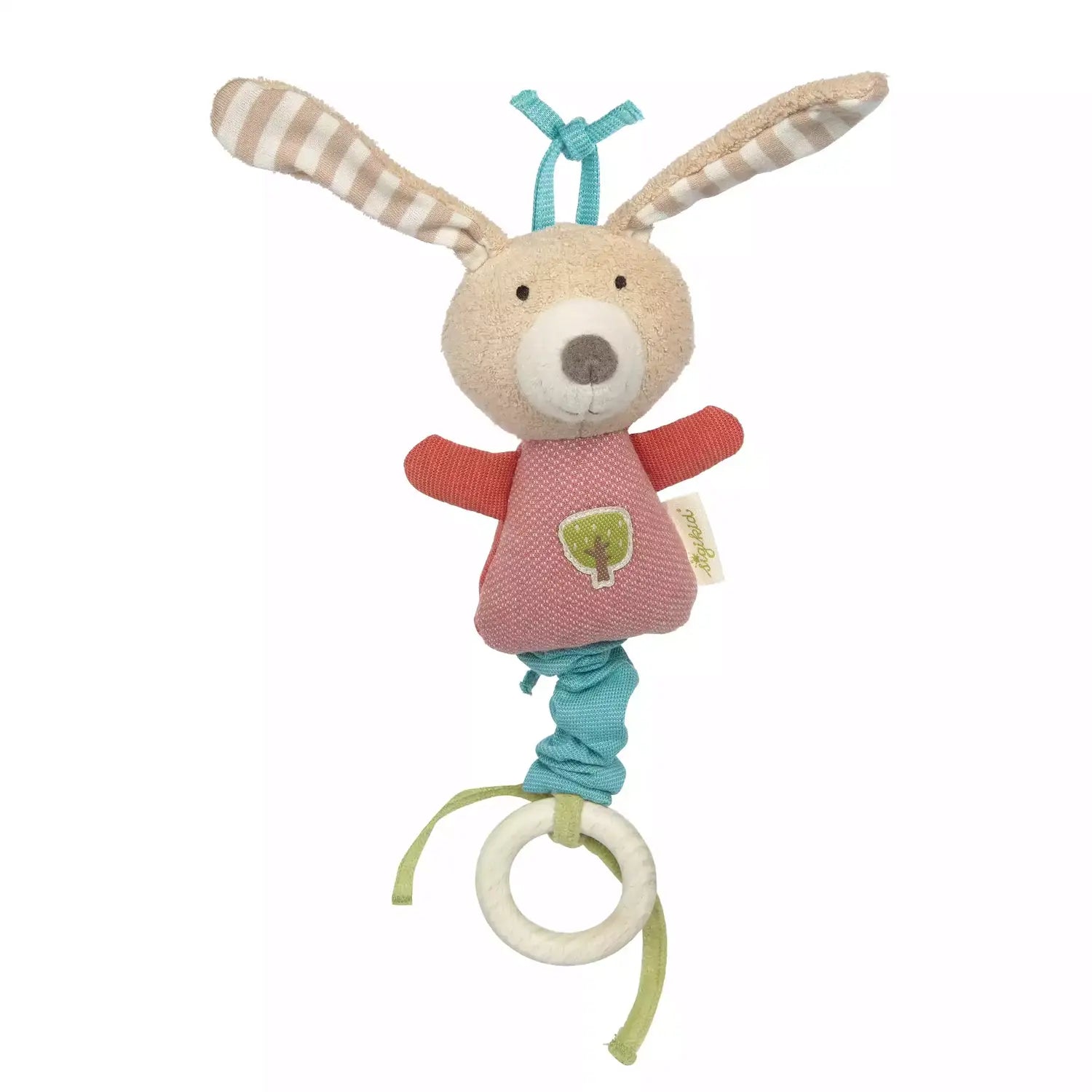 B-Ware Sigikid Spielanhänger Greifling Hase Rassel Bio Baumwolle Green Kollektion - 4001190395644