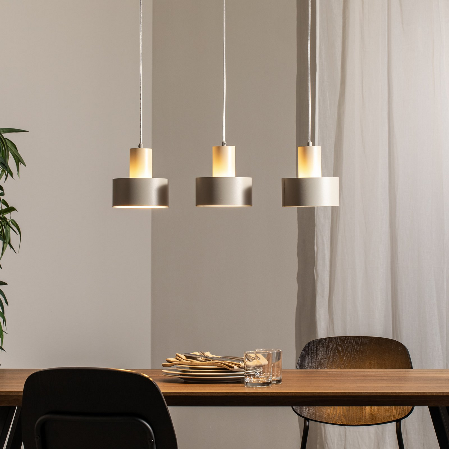 B-Ware Sigma Hängeleuchte Rif 3 Hängeleuchte Pendellampe Taupe 3 Flammig Linear St645 - 5902846810698