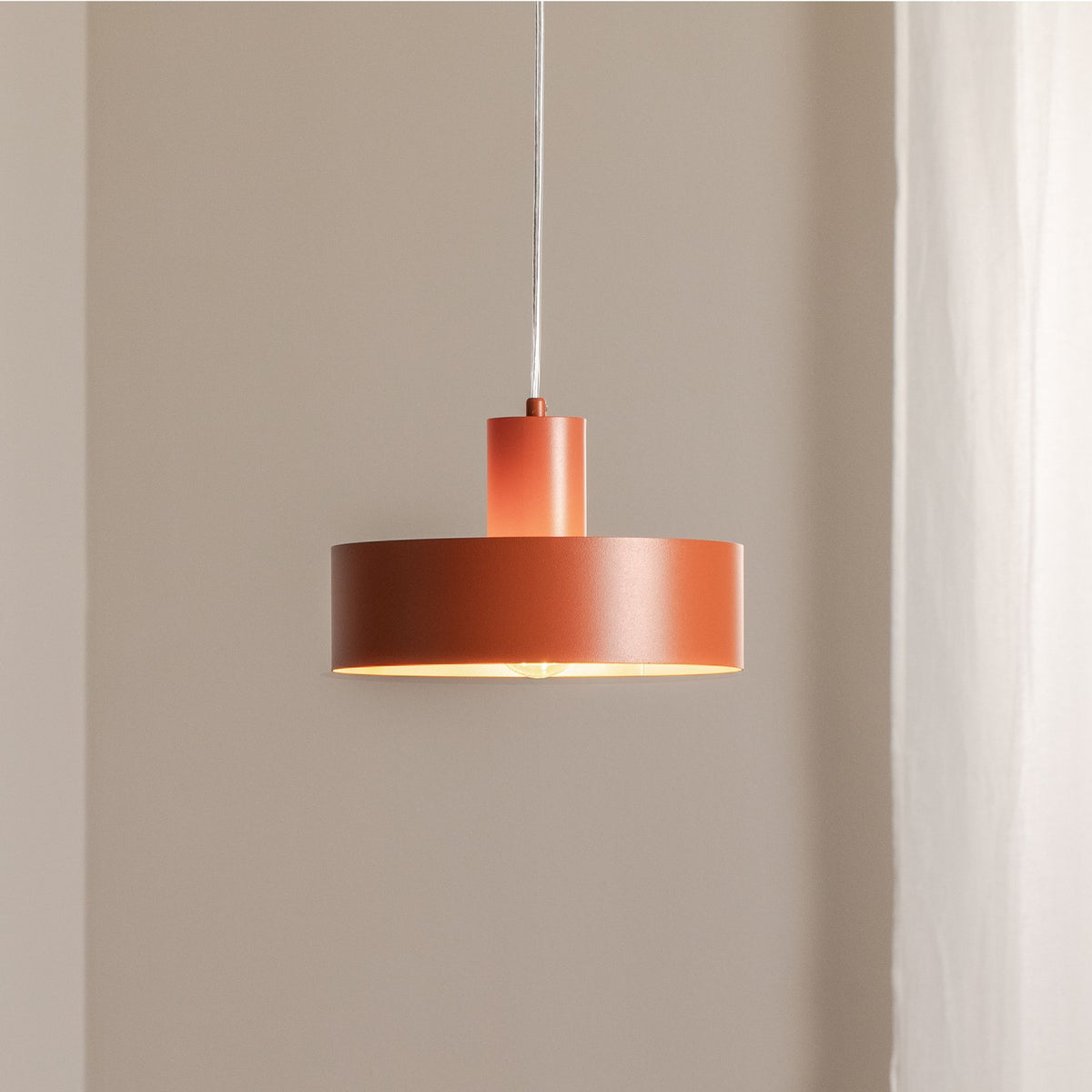 Sigma Hängeleuchte Rif M LED Pendelleuchte dimmbar rot Stahl Ø25cm 1-flammig - 5902846810872