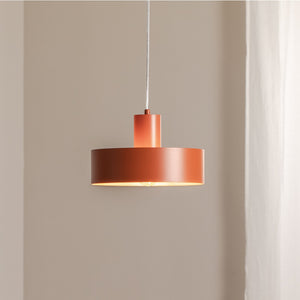 B-Ware Sigma Hängeleuchte Rif M LED Pendelleuchte dimmbar rot Stahl Ø25cm 1-flammig