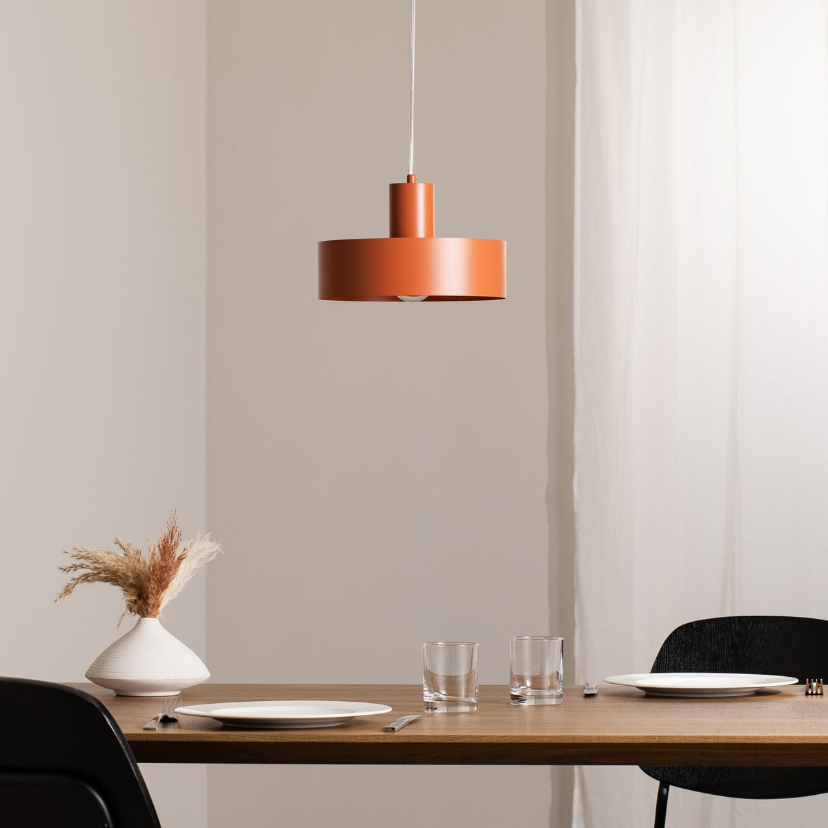 Sigma Hängeleuchte Rif M LED Pendelleuchte dimmbar rot Stahl Ø25cm 1-flammig - 5902846810872
