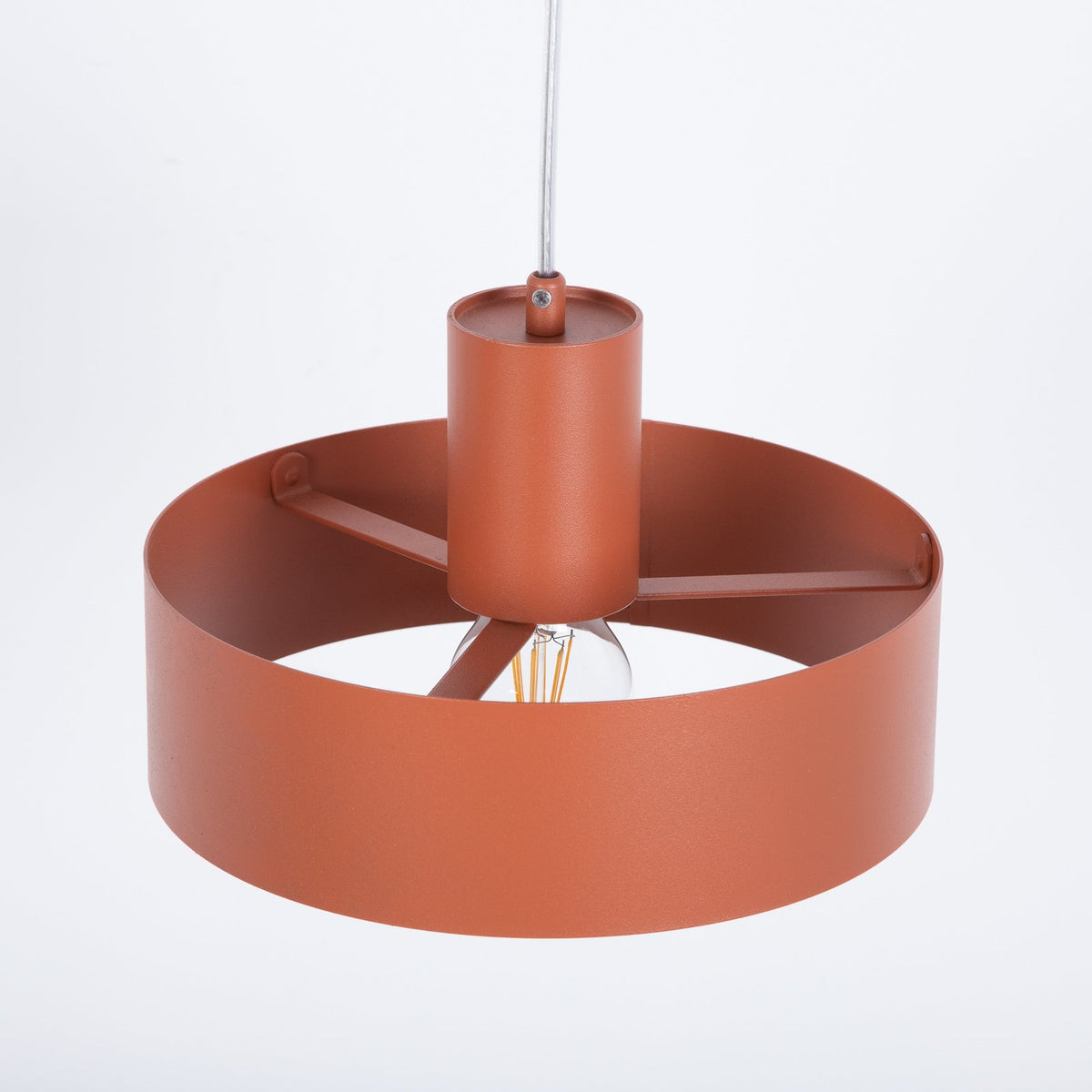 Sigma Hängeleuchte Rif M LED Pendelleuchte dimmbar rot Stahl Ø25cm 1-flammig - 5902846810872