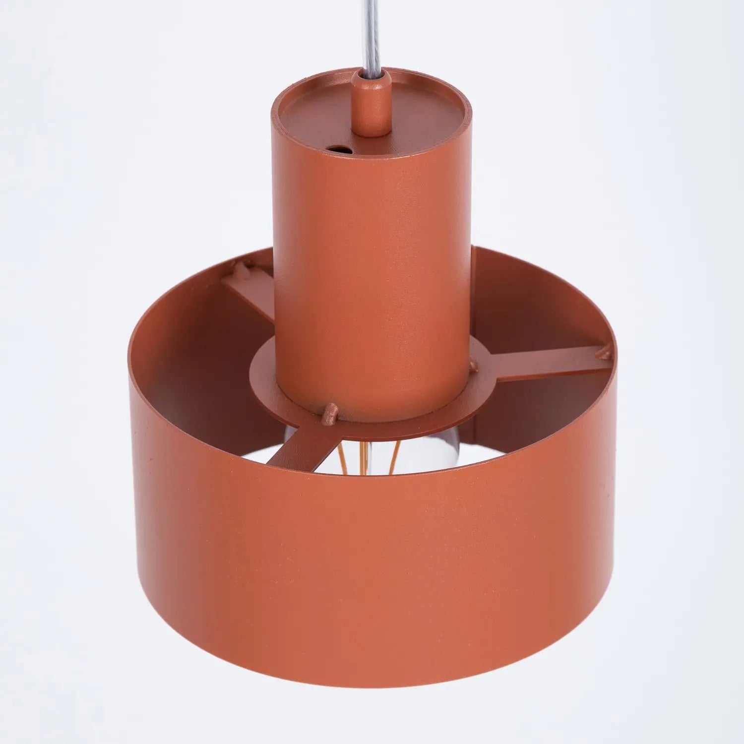 B-Ware Rif Hängeleuchte Pendelleuchte Hauptleuchte Ziegelrot 1 Flammig ø 15 Cm Stahl - 5902846810933