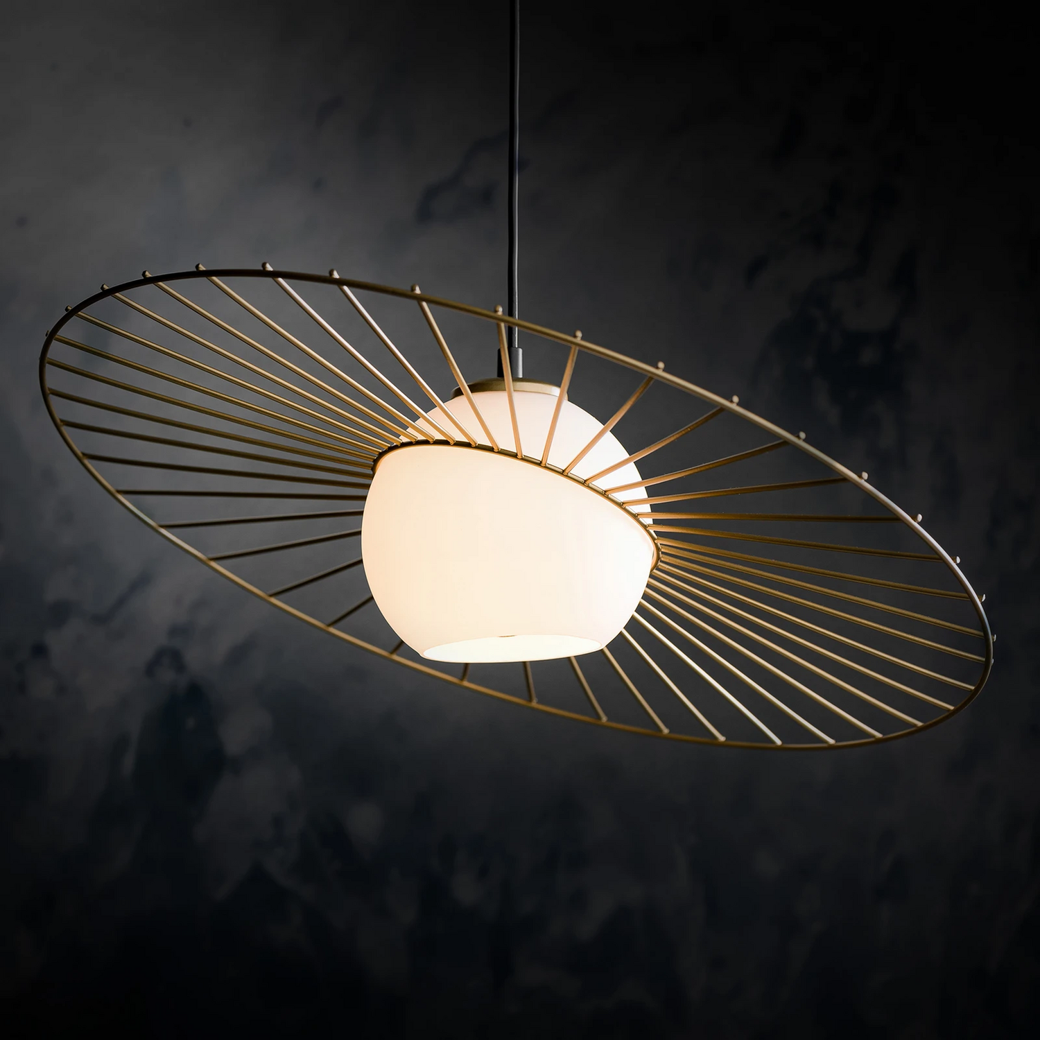 B-Ware Sigma Hängeleuchte Sol 1 Ein Glas Mit Goldenem Kranz Deckenlampe Lampe Leuchte - 5907554412905