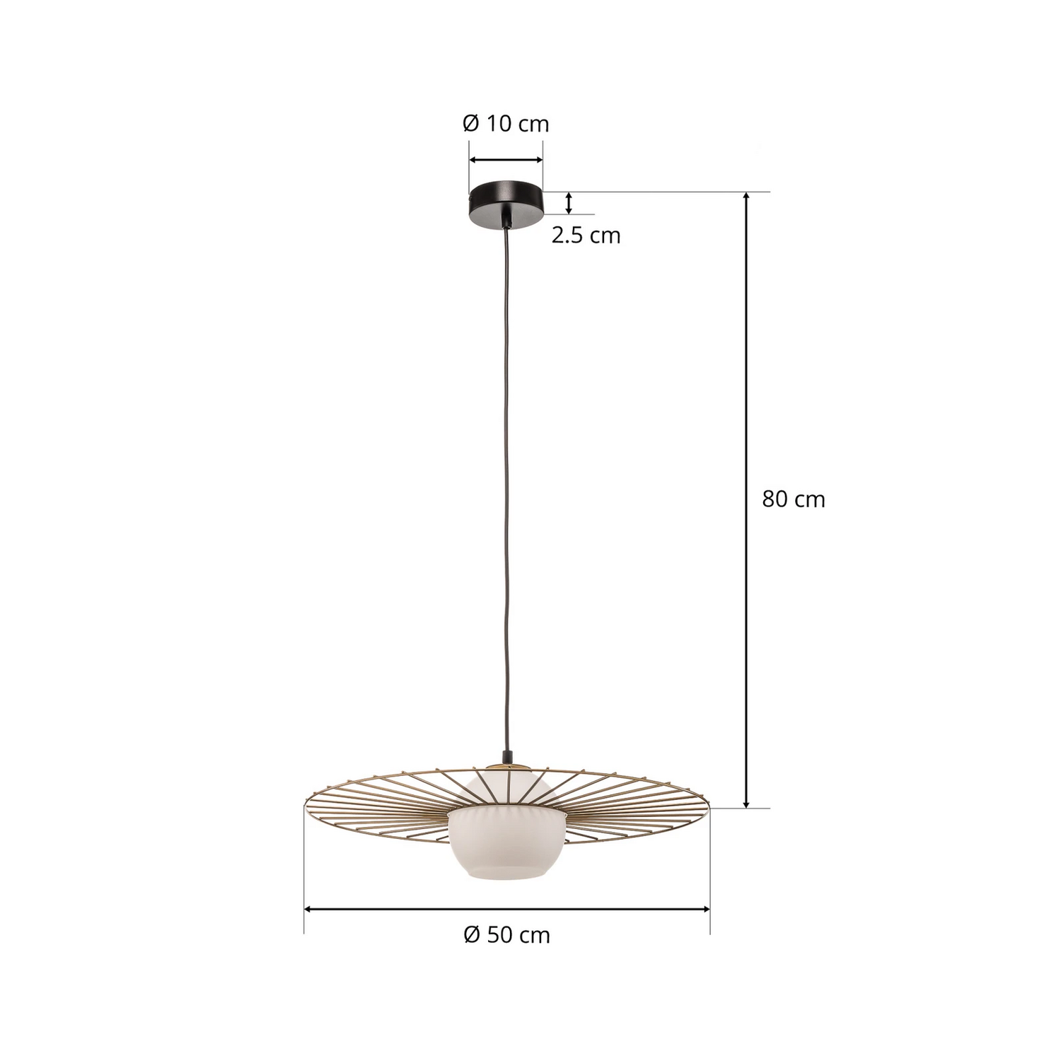 B-Ware Sigma Hängeleuchte Sol 1 Ein Glas Mit Goldenem Kranz Deckenlampe Lampe Leuchte - 5907554412905