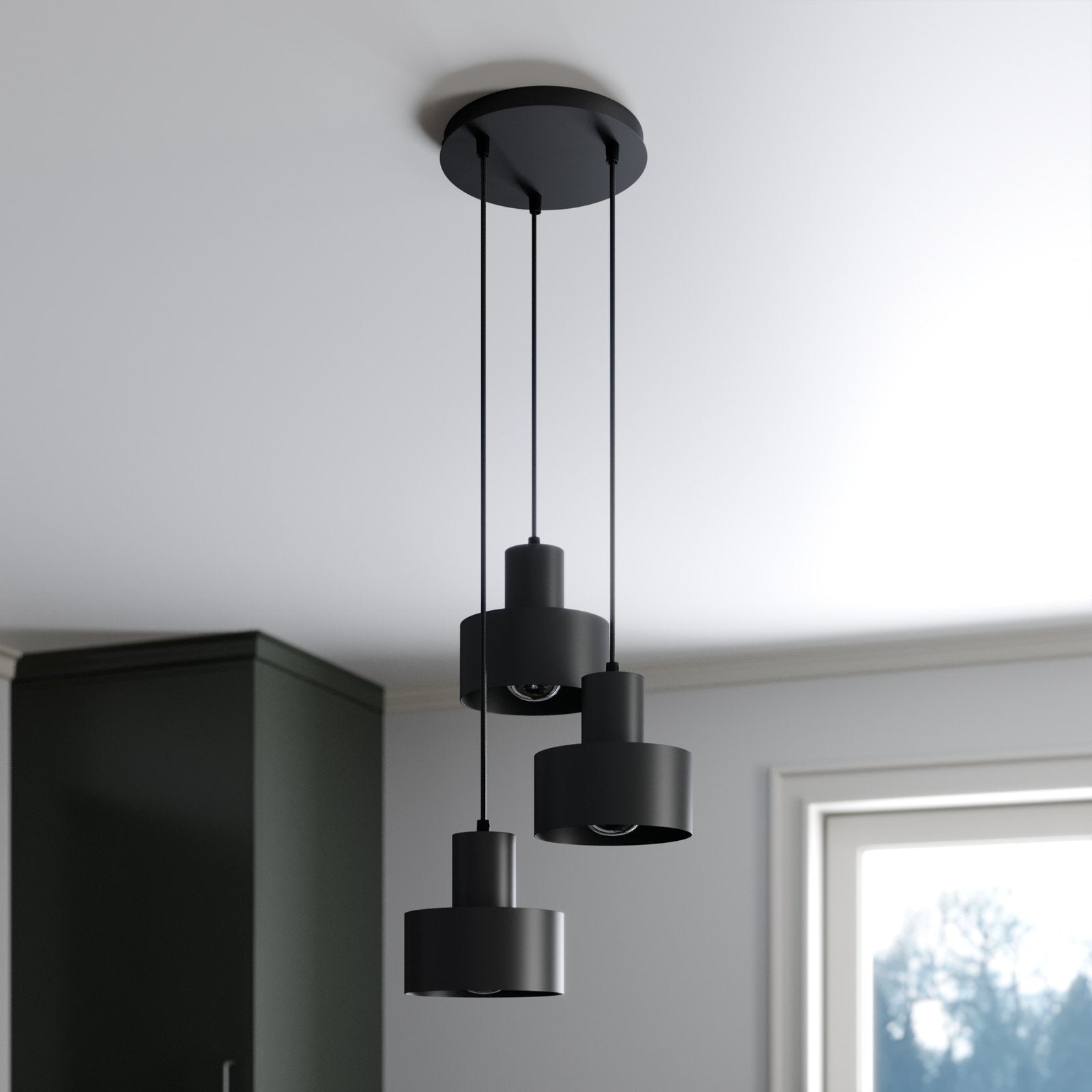 Sigma Lighting Hängeleuchte Rif Hängeleuchte Lampe LED Rondell dreiflammig E27 - 5902335264018