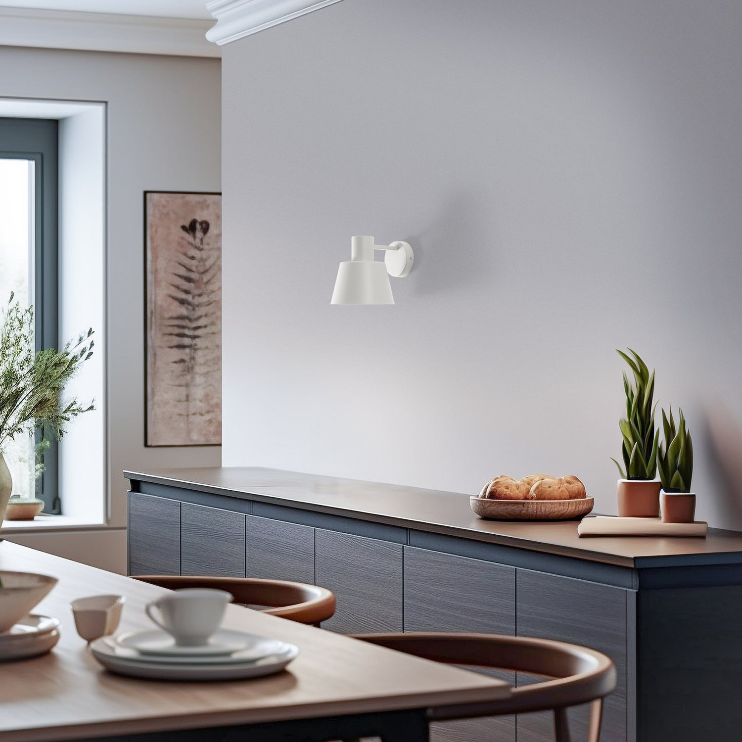 B-Ware Sigma Dunka Wandleuchte Leuchte Wandlampe Taupe 1 Flammig Stahl E27 Höhe 17 Cm